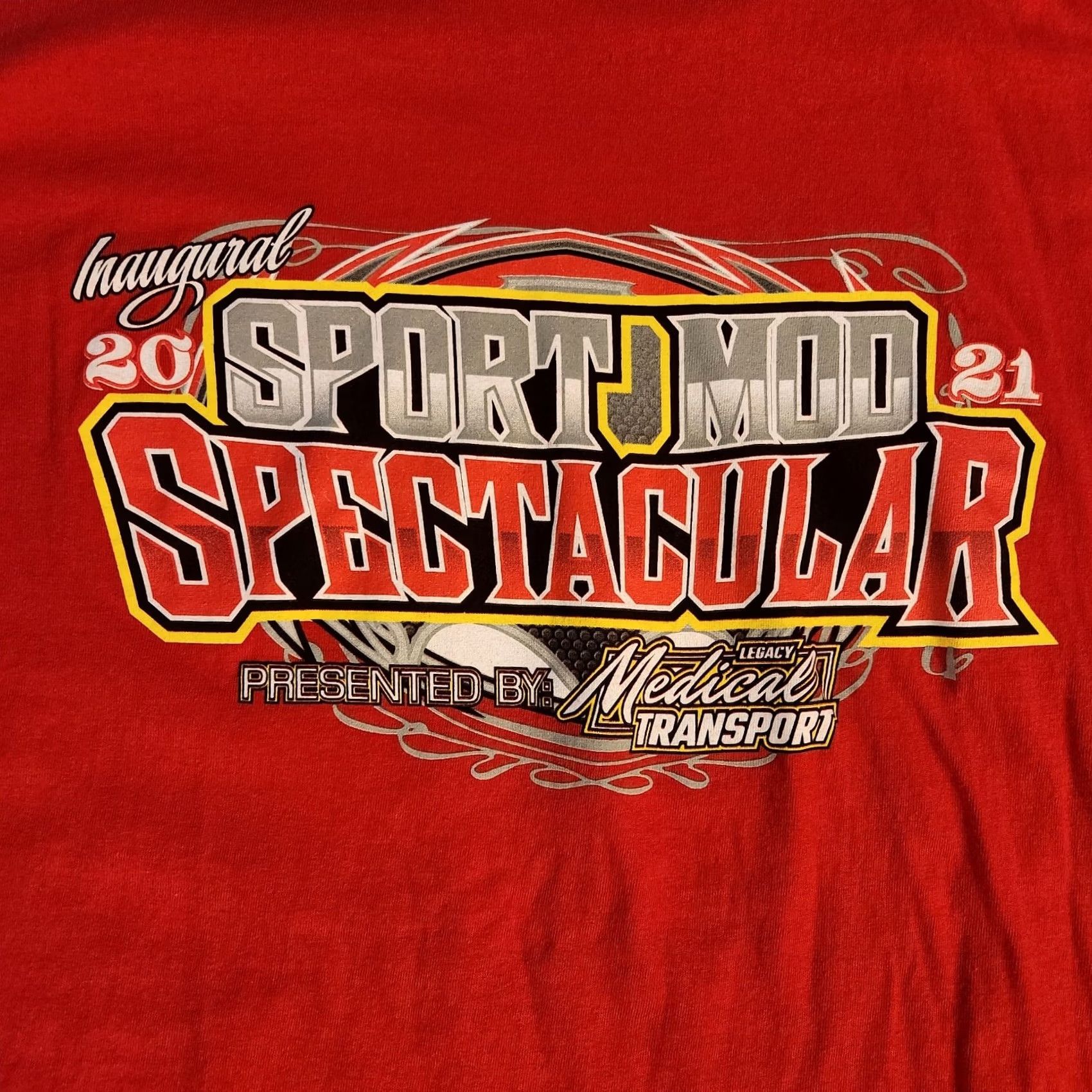 Gildan Dirt Late Model Racing Sport Mod T Shirt Tee Double Sided Red Mens 2XL Size US XXL / EU 58 / 5 - 2 Thumbnail