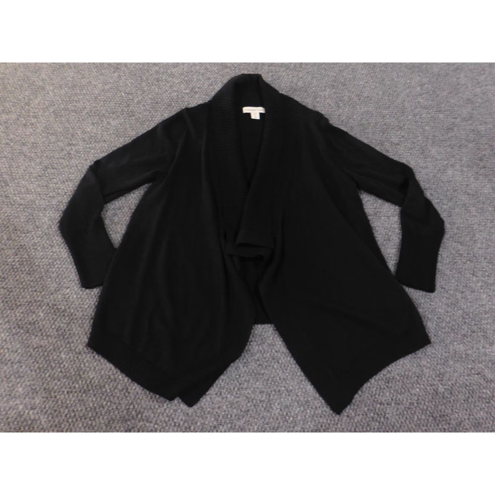 Coldwater Creek Coldwater Creek Cardigan Sweater Black Open Knit Rayon Petite Small Womens Size S / US 4 / IT 40 - 2 Thumbnail