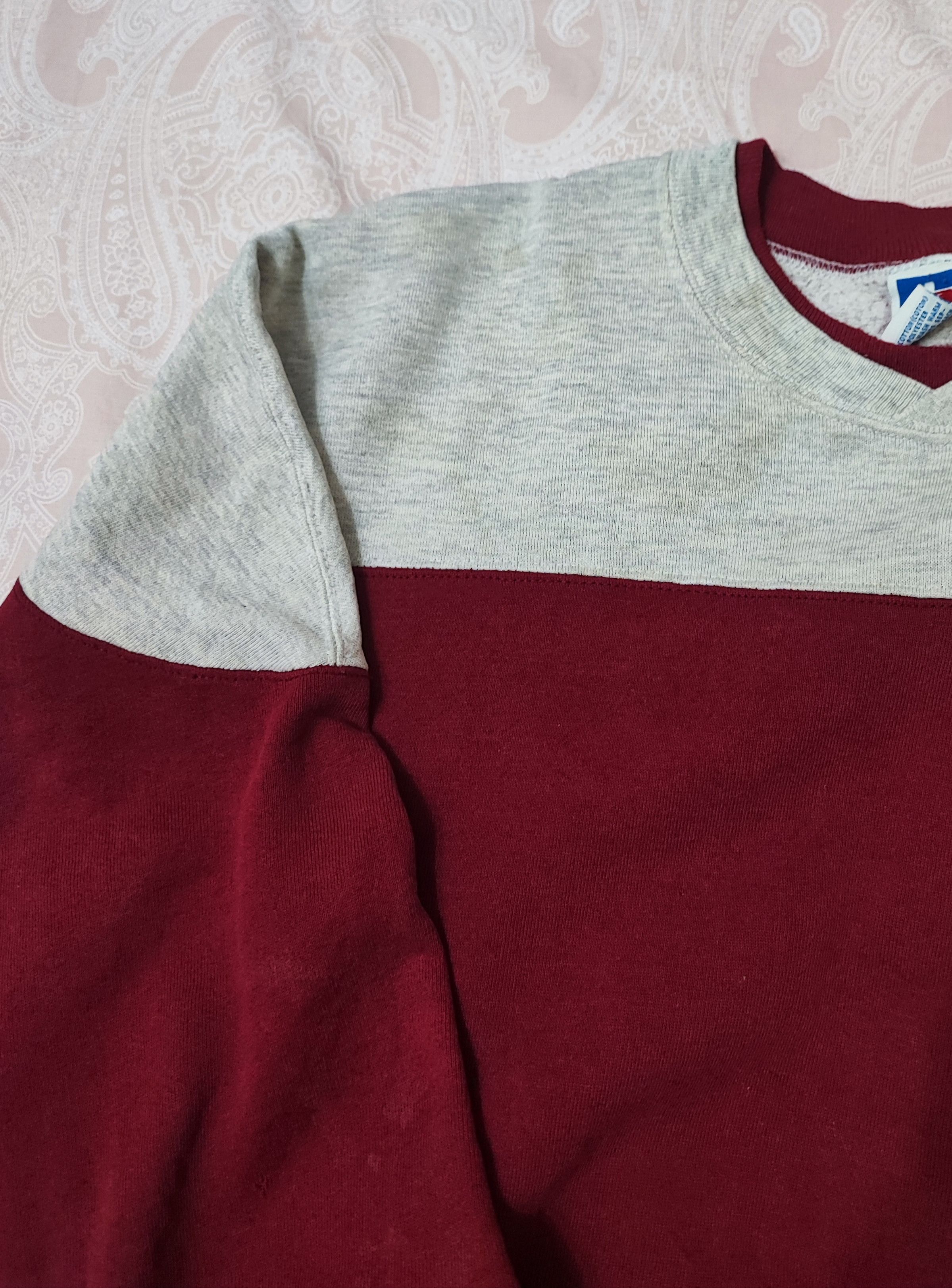 Russell Athletic Vintage Russell Athletic trashed Boxy 2 tone sweatshirt Size US XL / EU 56 / 4 - 6 Thumbnail