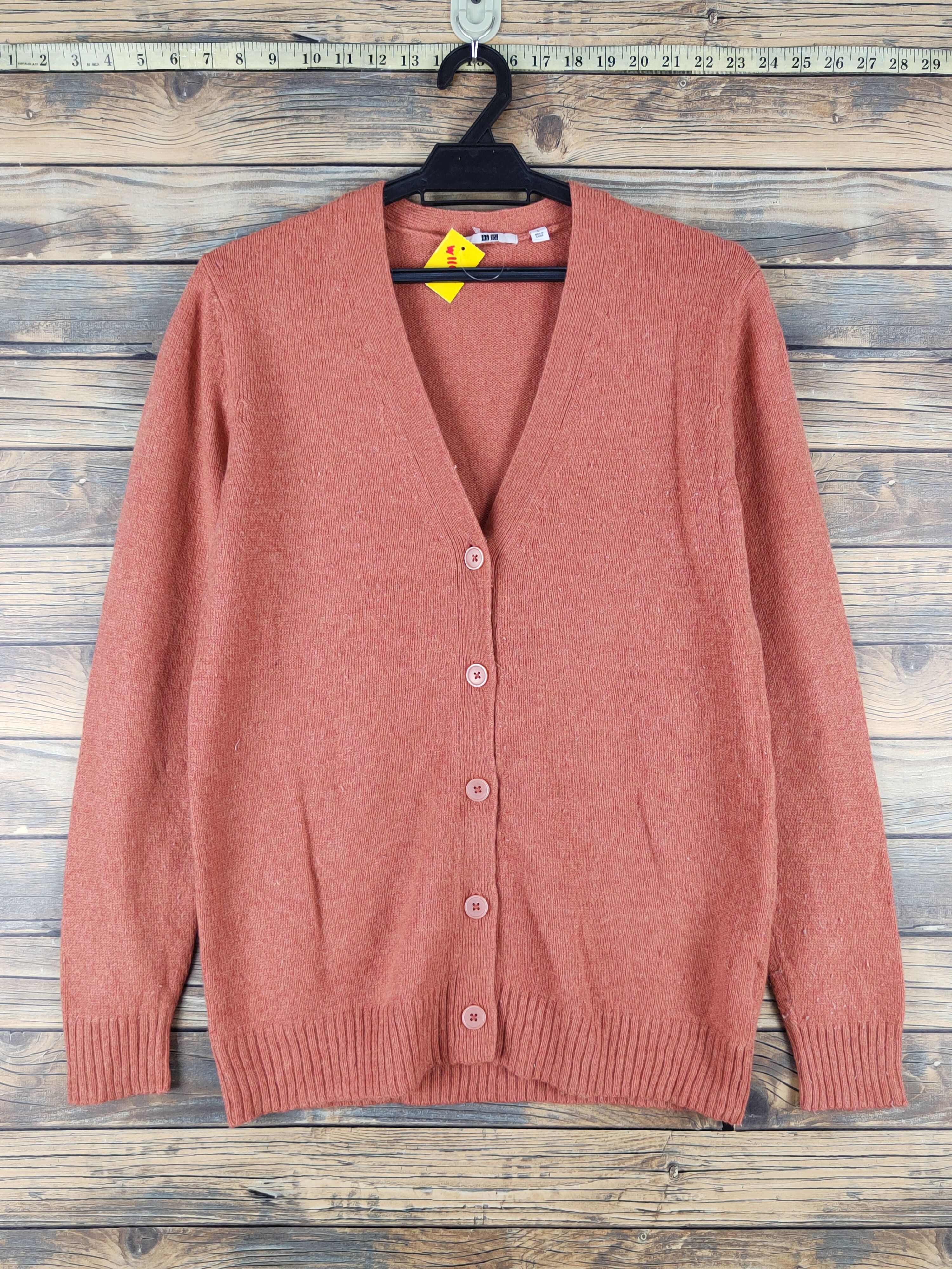 Homespun Knitwear × Japanese Brand Uniqlo japan Orange Knitwear Cardigan #W1195 Size US M / EU 48-50 / 2 - 1 Thumbnail