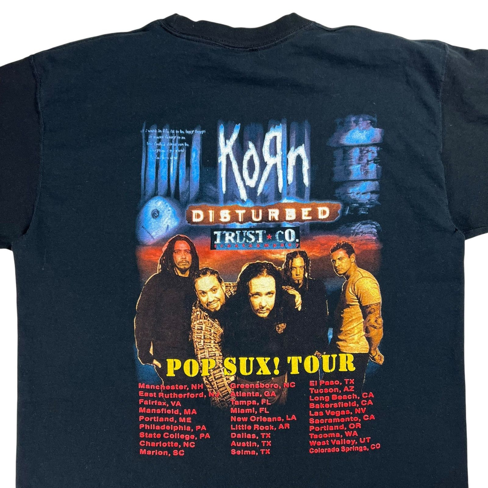 Band Tees × Fruit Of The Loom × Vintage Vintage 2002 Korn Pop Sux! Disturbed Trust Co. band tee (L) Size US L / EU 52-54 / 3 - 8 Thumbnail