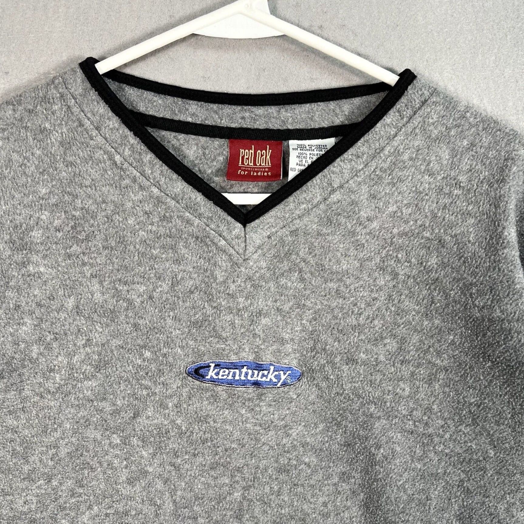 Vintage VINTAGE Red Oak Direct VTG Kentucky Wildcats Gray Fleece V Neck Sweatshirt Womens XL Size XL / US 12-14 / IT 48-50 - 4 Thumbnail