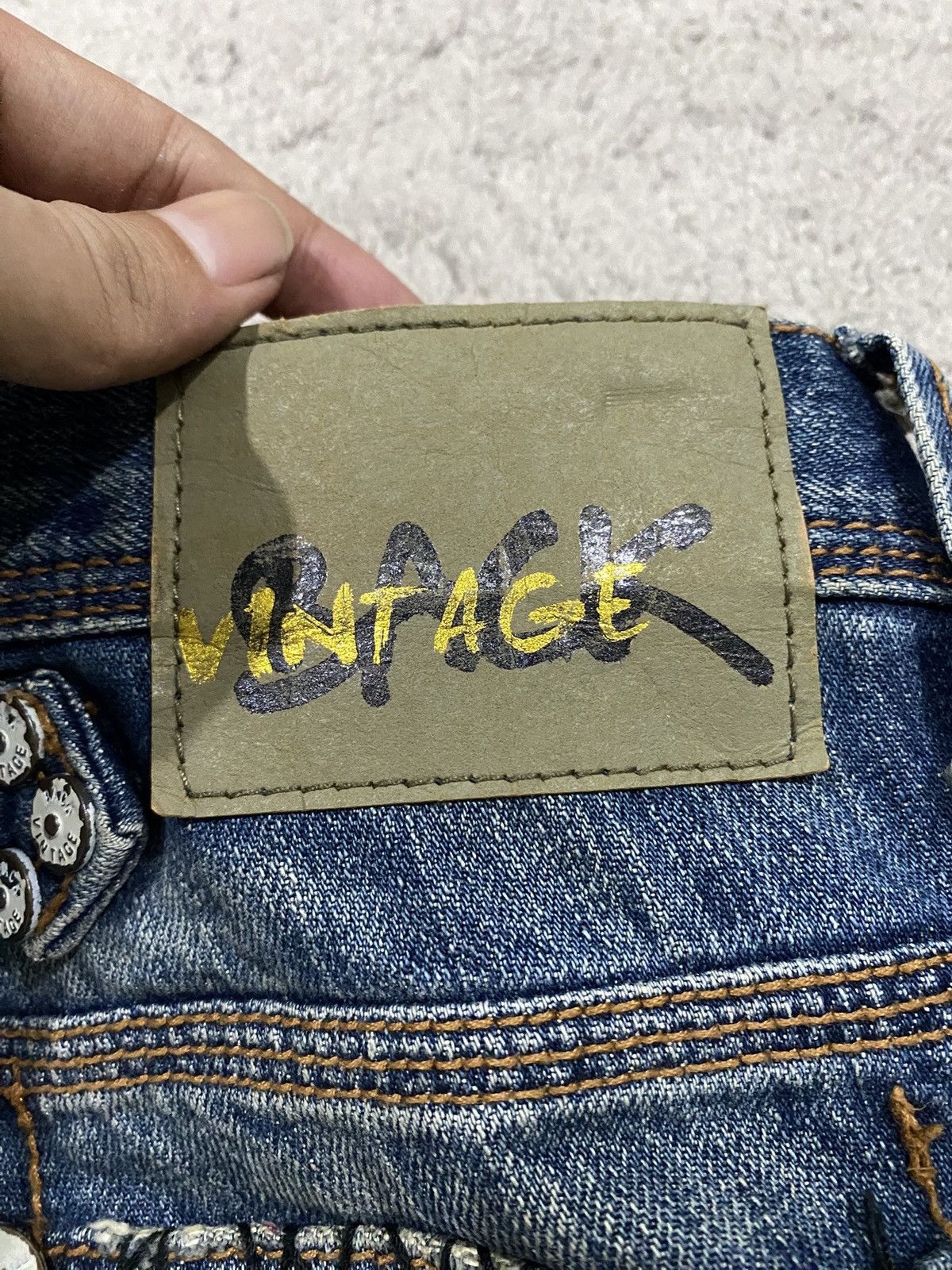 Junya Watanabe Back Vintage Distressed Patchwork Denim like Junya Watanabe Size US 32 / EU 48 - 16 Thumbnail
