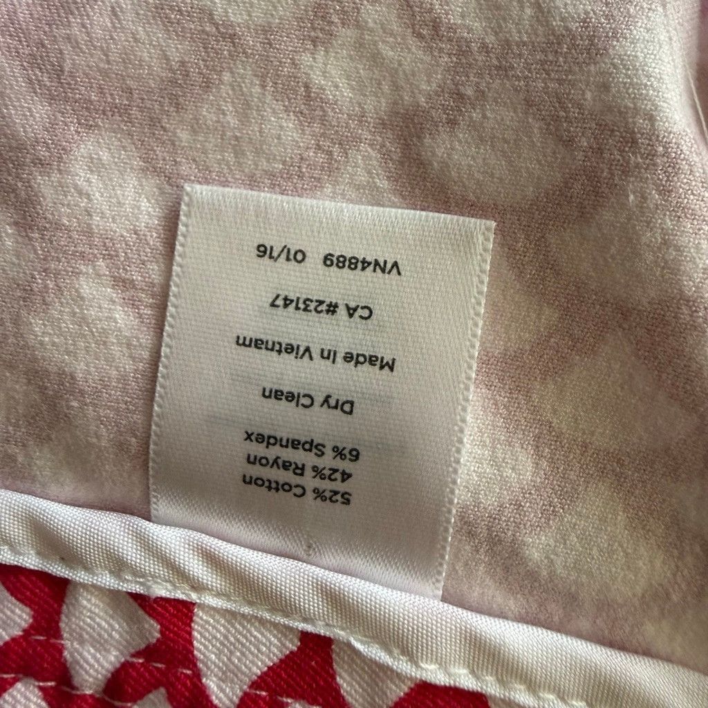 Talbots Talbots seashells pants read white pattern tapered 8 Size 30" / US 8 / IT 44 - 8 Thumbnail
