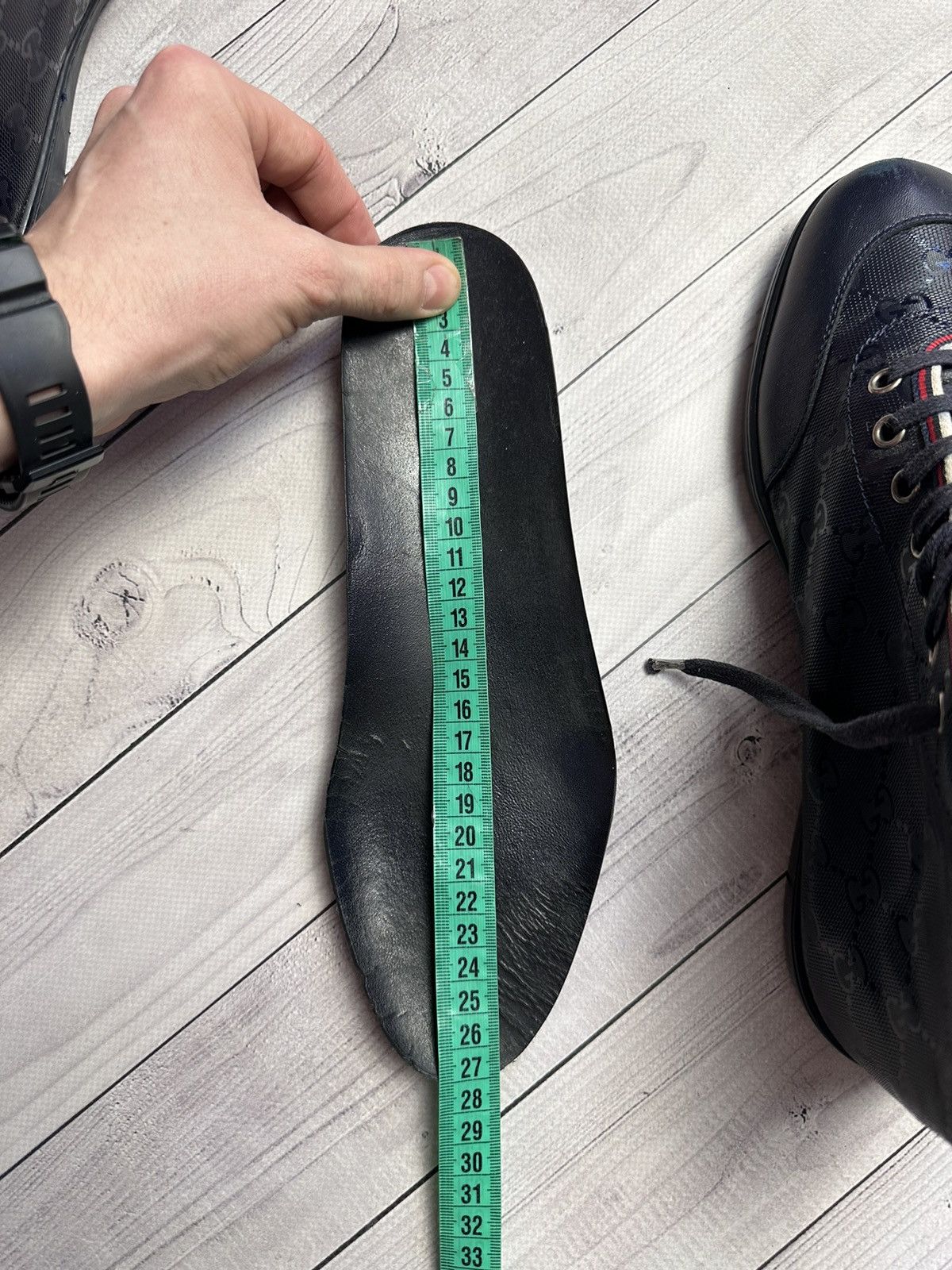 Vintage Vintage Gucci shoes boots monogram blue size US7,5/8 Size US 7.5 / EU 40-41 - 14 Thumbnail