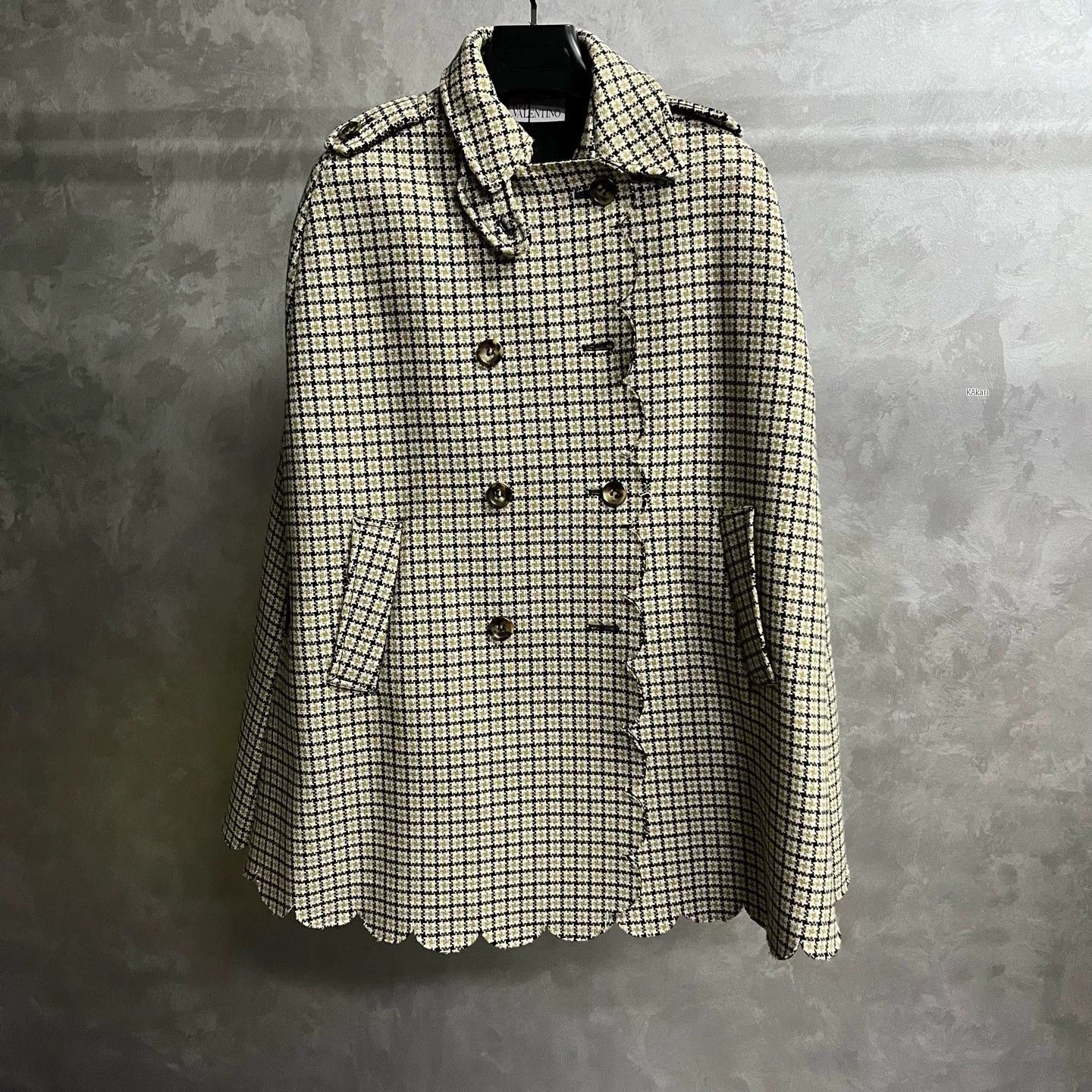 Valentino Valentino Check Lapel Coat Size US XXS / EU 40 - 1 Thumbnail