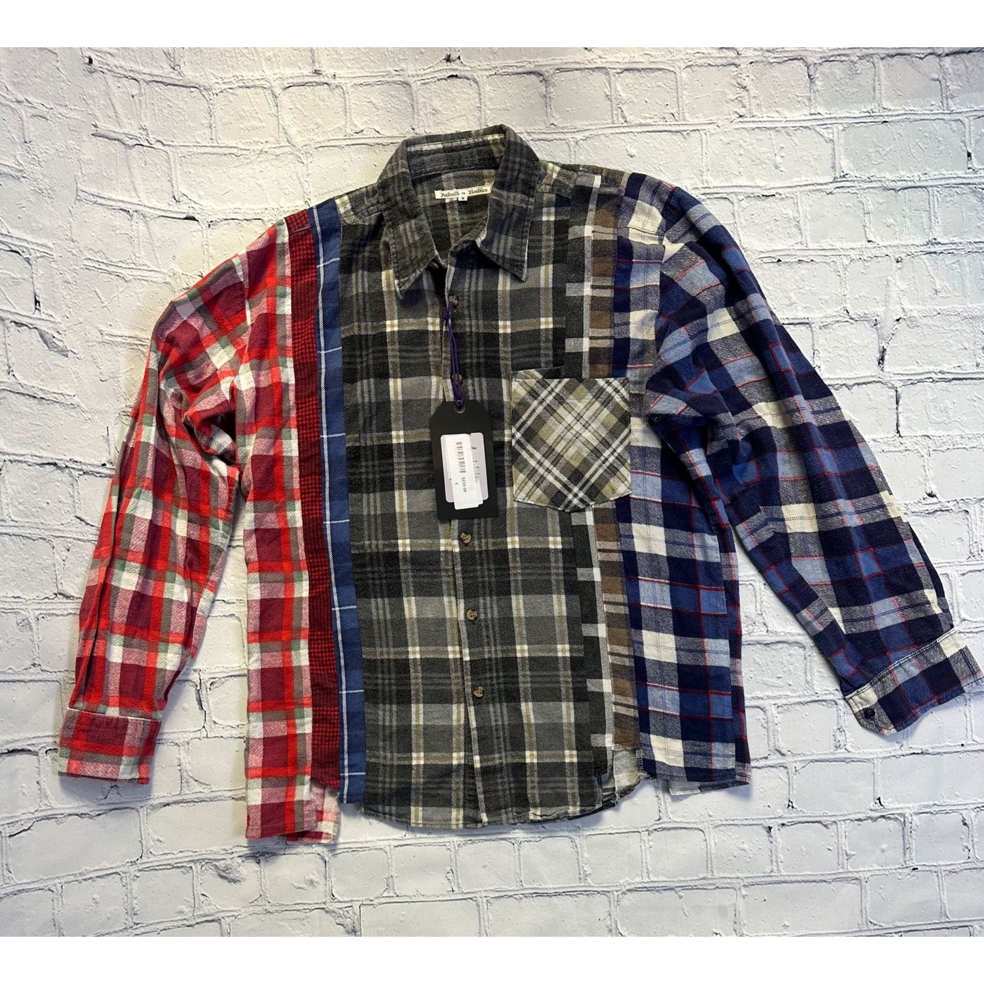 image of Rebuild By Needles Flannel Shirt - 7 Cuts Shirt, Men's (Size Small)