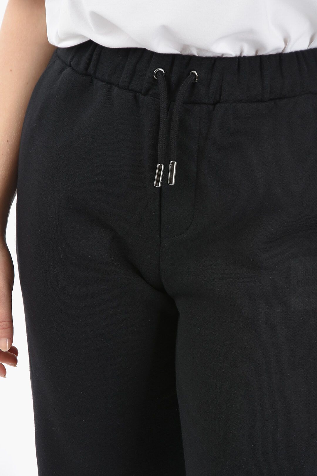 Opening Ceremony og1mm0824 Fleeced Cotton Bootcut Joggers in Black Size 32" / US 10 / IT 46 - 3 Thumbnail