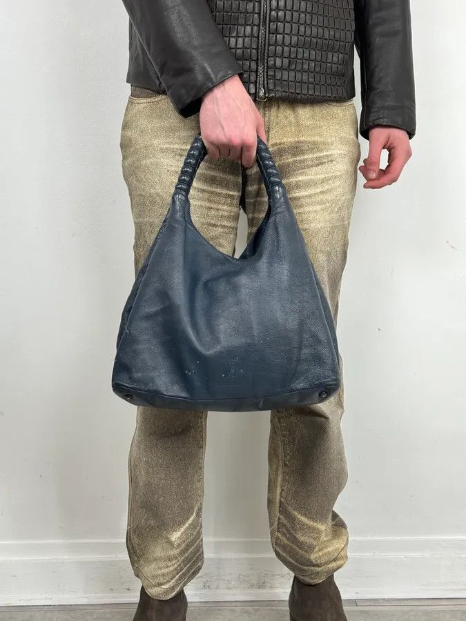 Jil Sander Jil Sander Navy Leather Hobo Bag with Wrapped Handle Size ONE SIZE - 2 Thumbnail