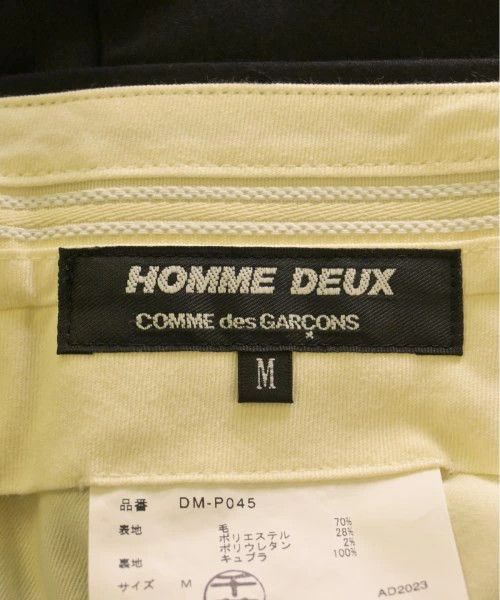 Comme des Garcons Homme Deux Casual Pants Wool Polyester Slacks Plain Zipper Black Size US 33 - 9 Thumbnail