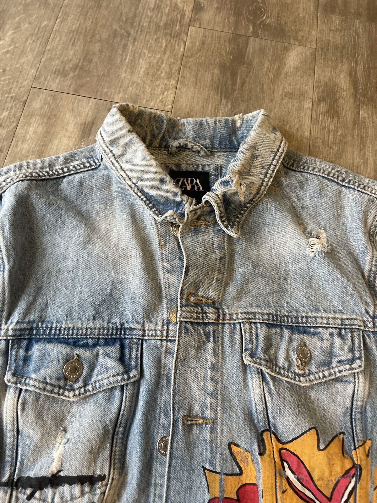 Zara Graphic denim jacket Size US L / EU 52-54 / 3 - 5 Thumbnail