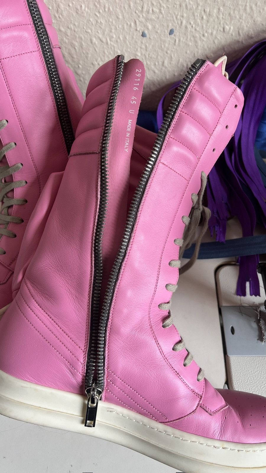 Rick Owens Rick owens Pink CargoBasket Size US 12 / EU 45 - 5 Thumbnail