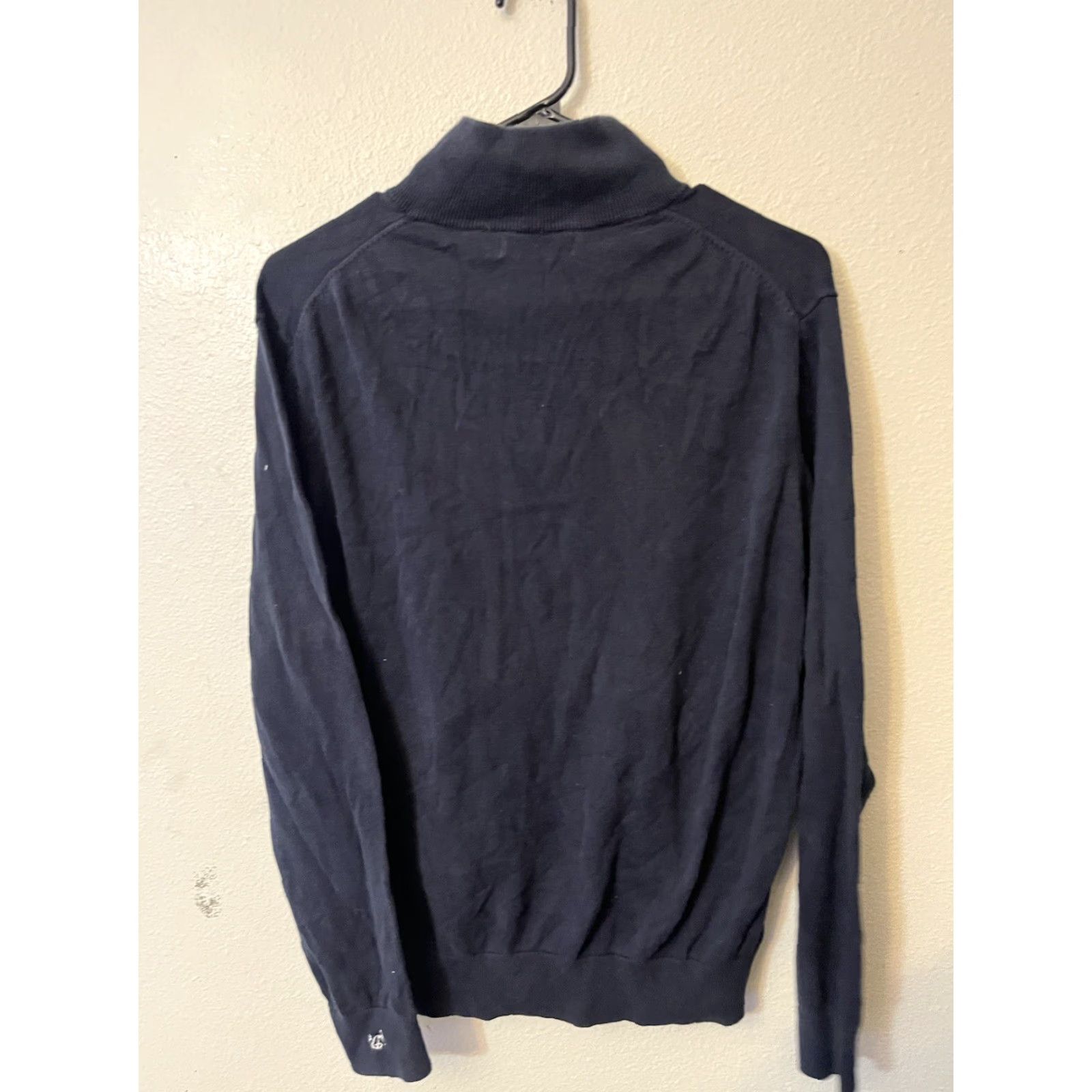 Nautica Nautica Sweater Pullover 1/4 Zip Navy Blue Mens M Blue Logo Knit Long Sleeve Collared Regular Modern American Golf Size US M / EU 48-50 / 2 - 2 Thumbnail