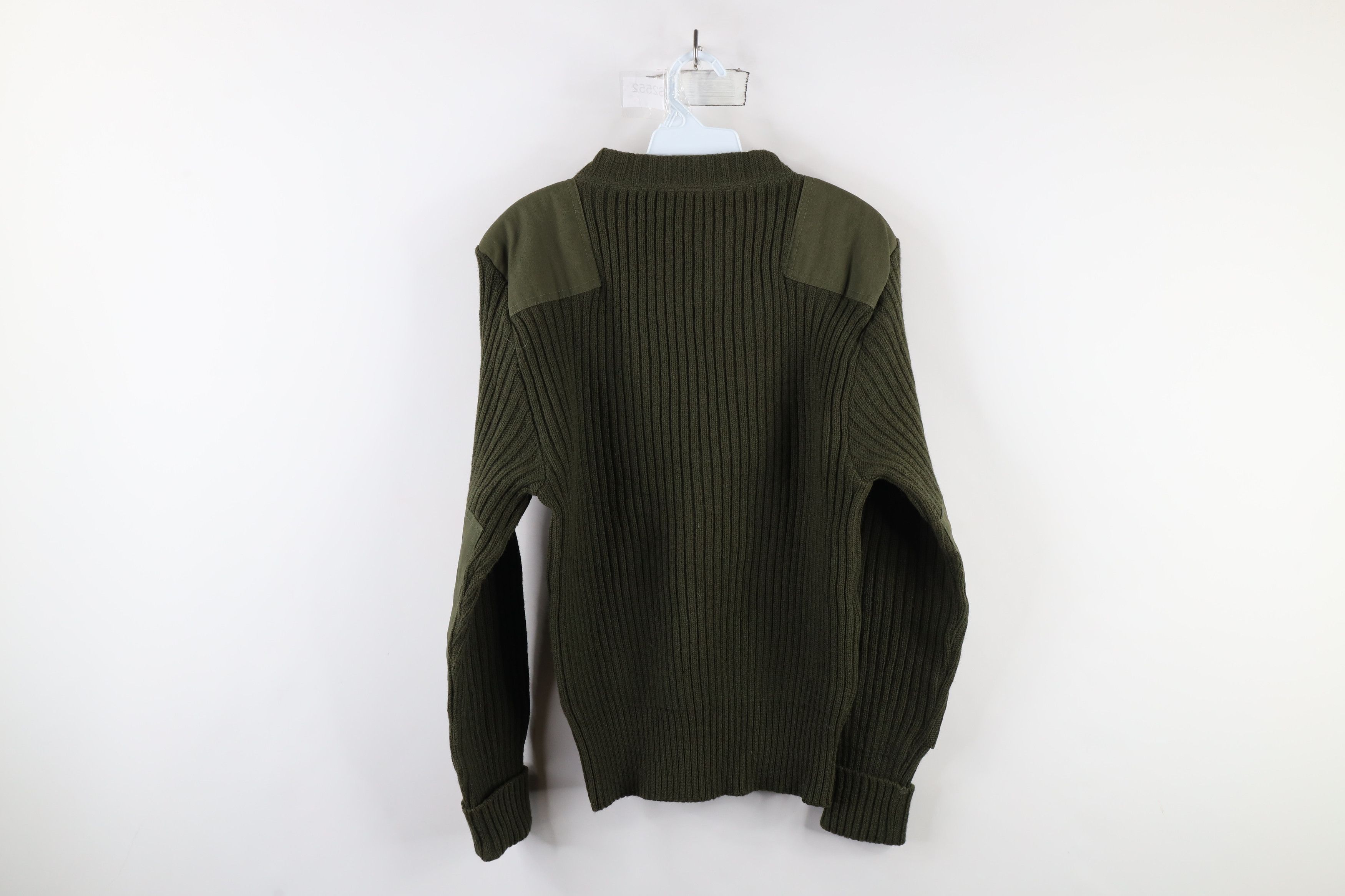 Vintage Vintage 90s Military Ribbed Knit Commando Sweater Green USA Size US L / EU 52-54 / 3 - 11 Thumbnail