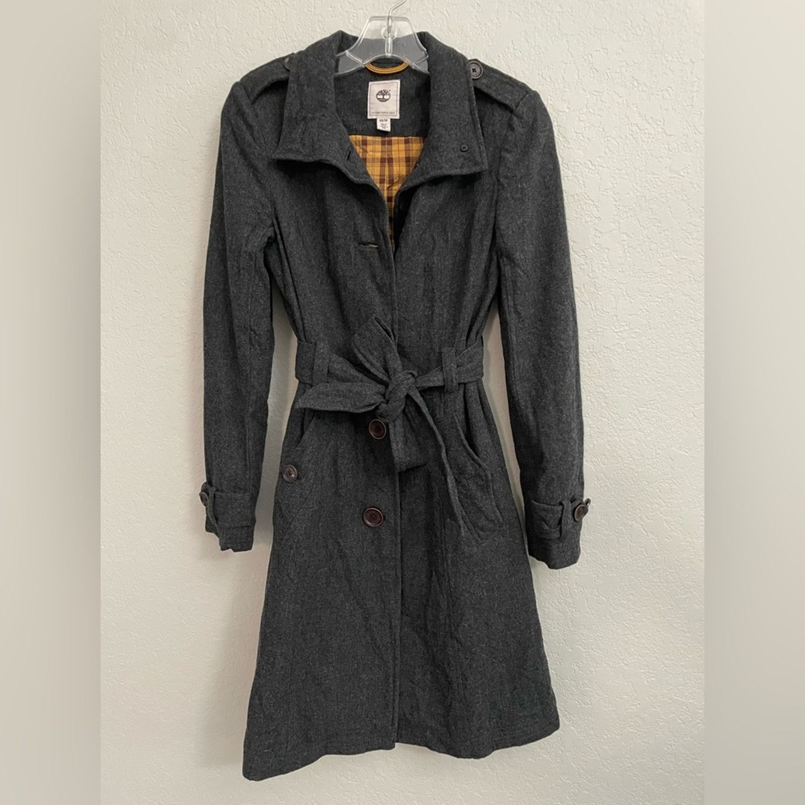 Timberland Timberland 100% Wool Women Jacket Belted Waist XS Size XS / US 0-2 / IT 36-38 - 1 Thumbnail