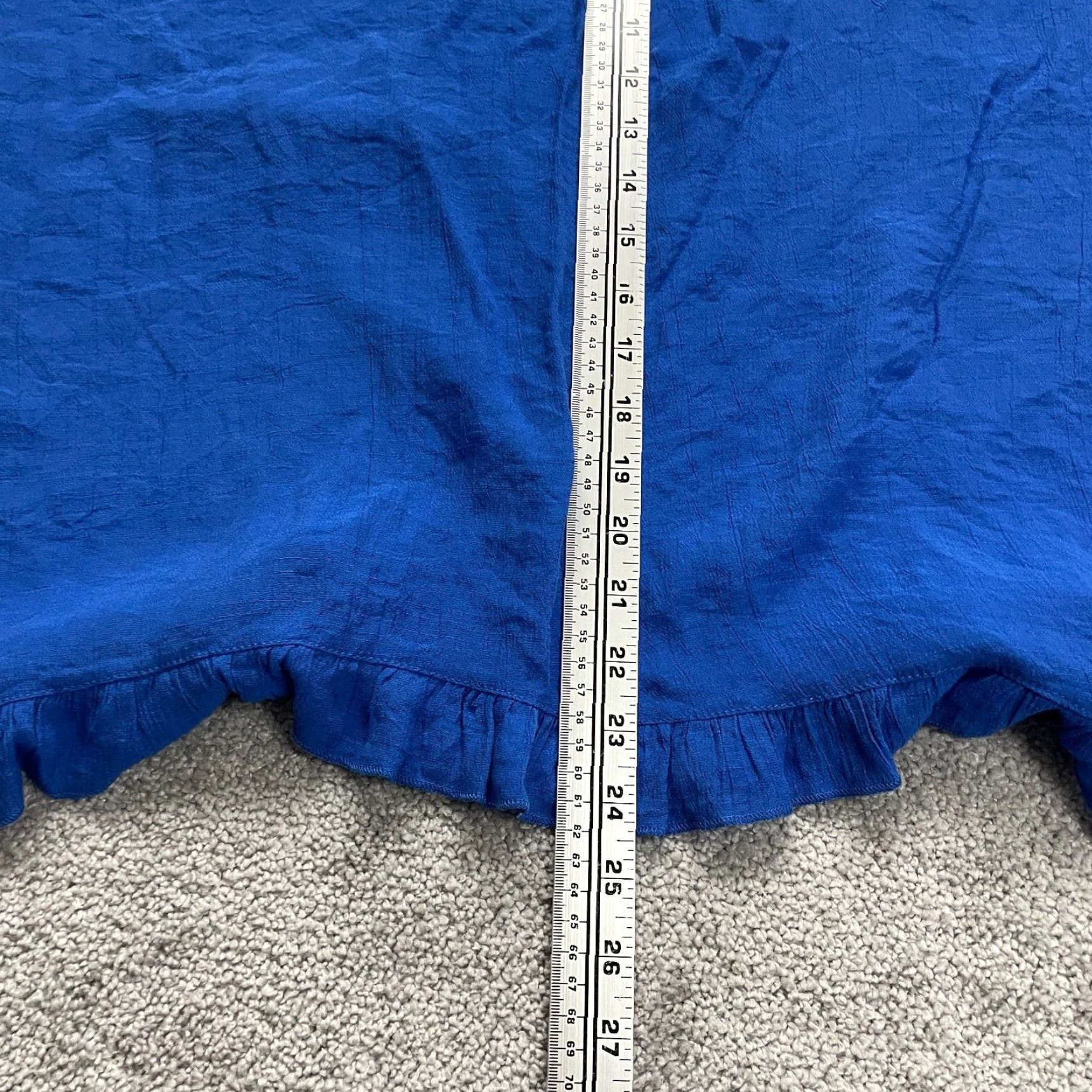 Nique Unique Spectrum Blouse Off the Shoulder Womens 2XL Royal Blue Knit 3/4 Sleeve Casual Shirt Top Lightweight Breathable Size XXL / US 16-18 / IT 52-54 - 7 Thumbnail