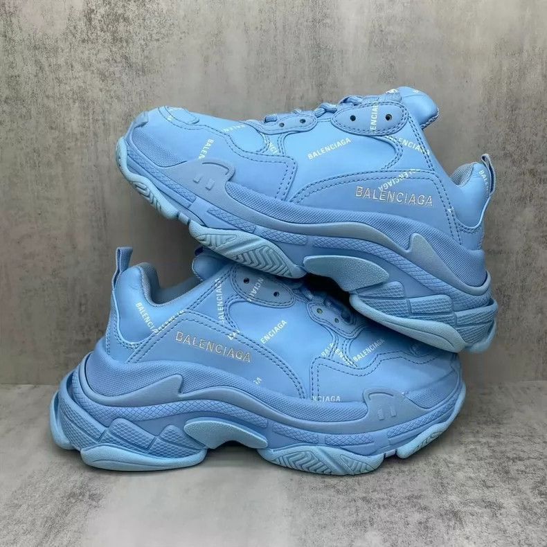 Balenciaga Balenciaga Triple S Blue Dad Sneakers-2505 Size US 8 / EU 41 - 2 Thumbnail