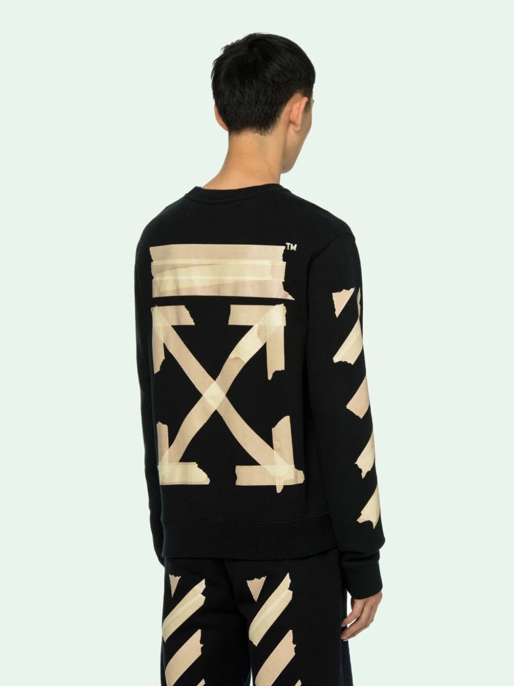 Off-White Black Tape Arrows Logo Sweatshirt Size US XXS / EU 40 - 2 Thumbnail