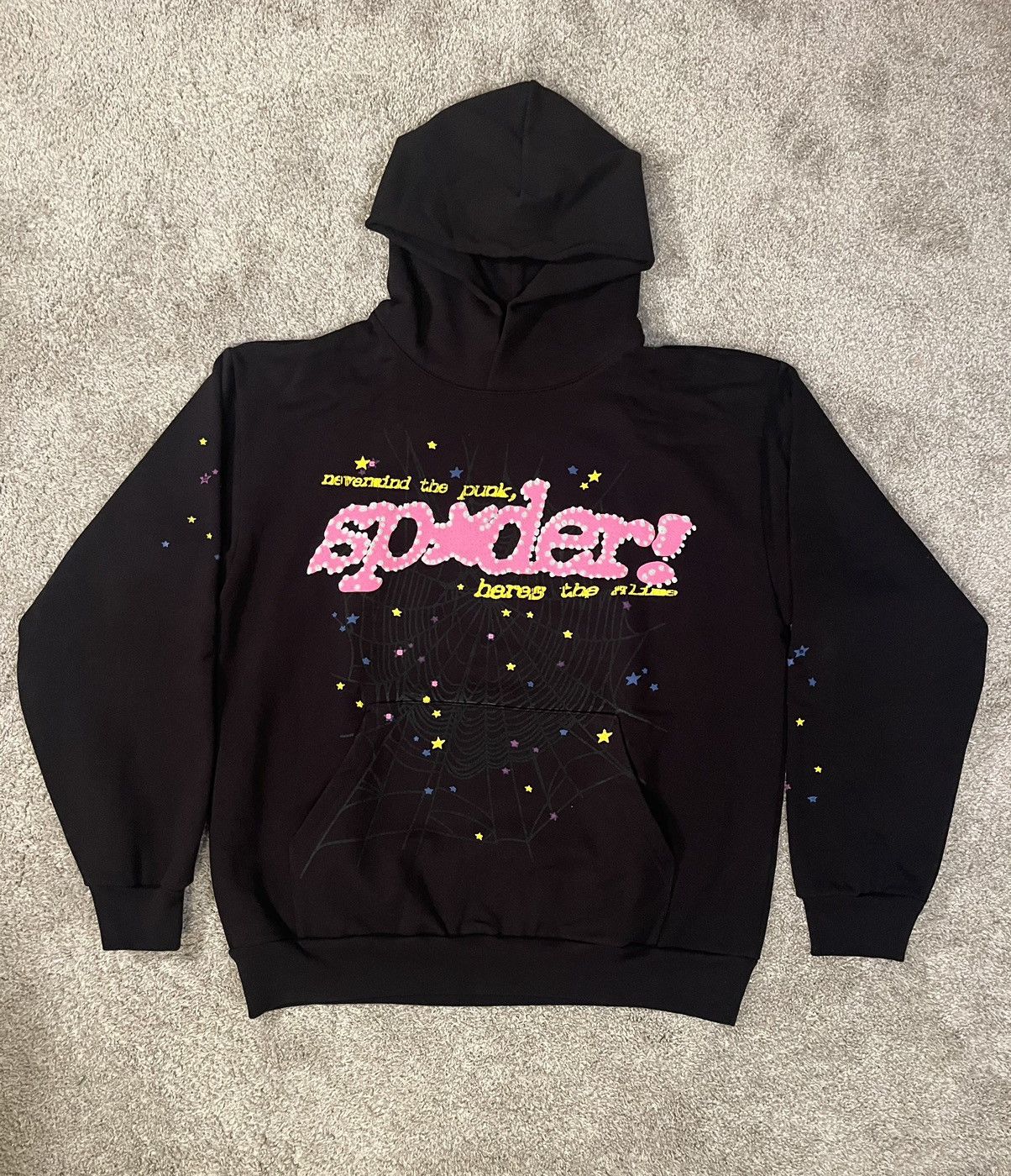 image of Spider Worldwide Sp5Der Pnk V2 Hoodie (Black), Men's (Size Small)