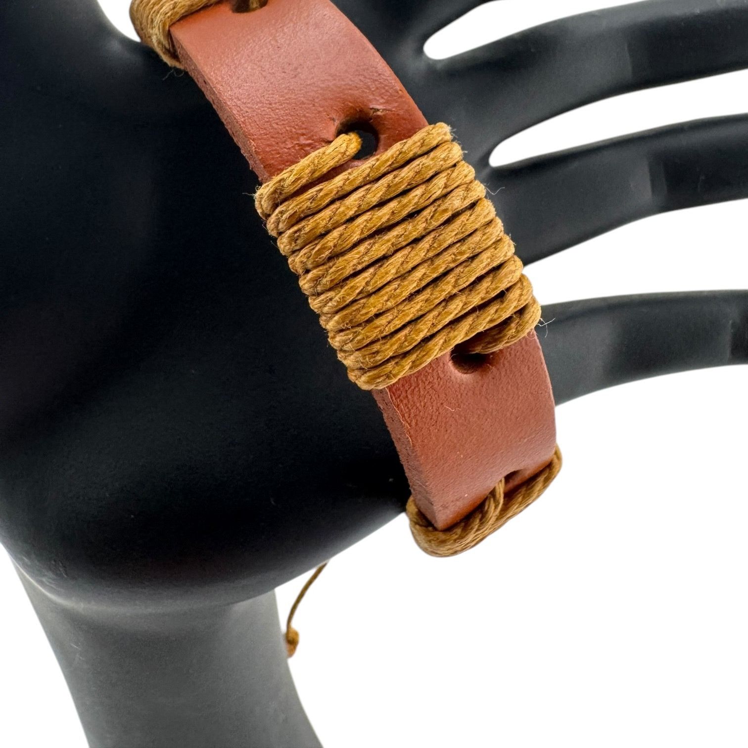 Other Caramel Nomad: Hand-Forged Leather Cuff for Wild Hearts Size ONE SIZE - 1 Thumbnail