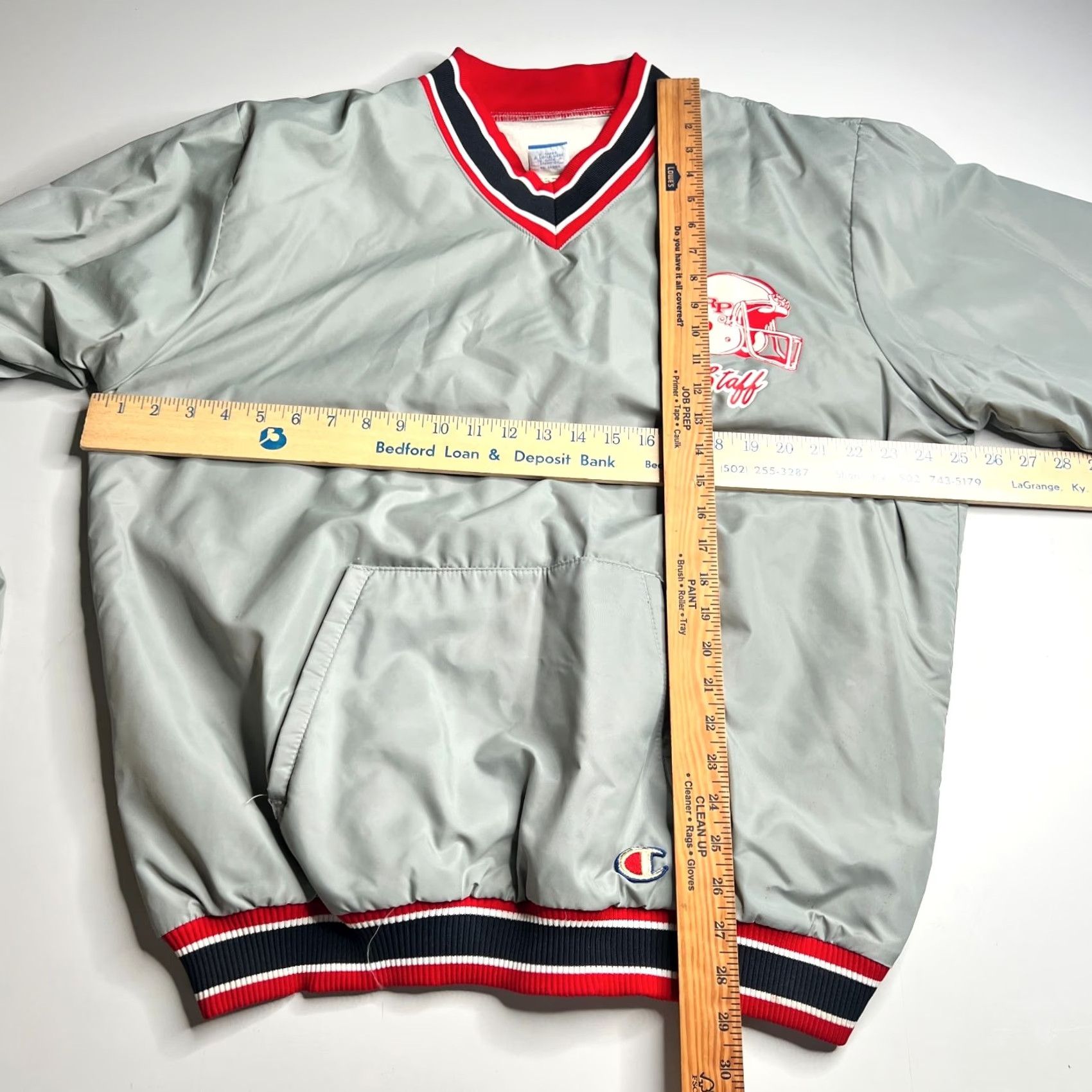 Champion VINTAGE Champion Panthers Staff Pullover Jacket XL Gray Nylon Size US XL / EU 56 / 4 - 5 Thumbnail