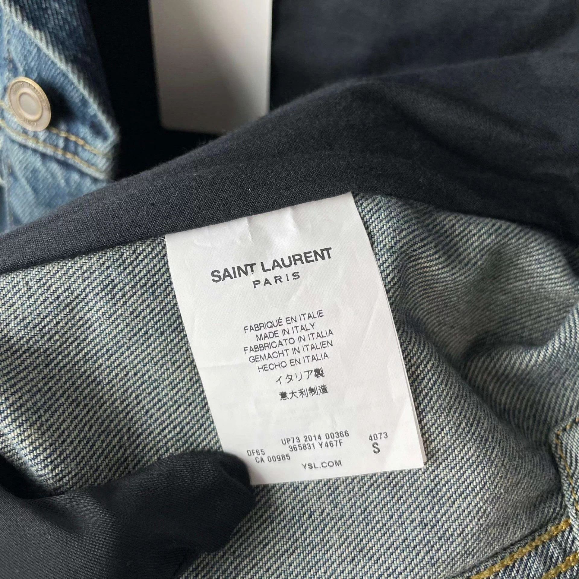 Saint Laurent Paris YSL Denim Jacket Size S / US 4 / IT 40 - 5 Thumbnail