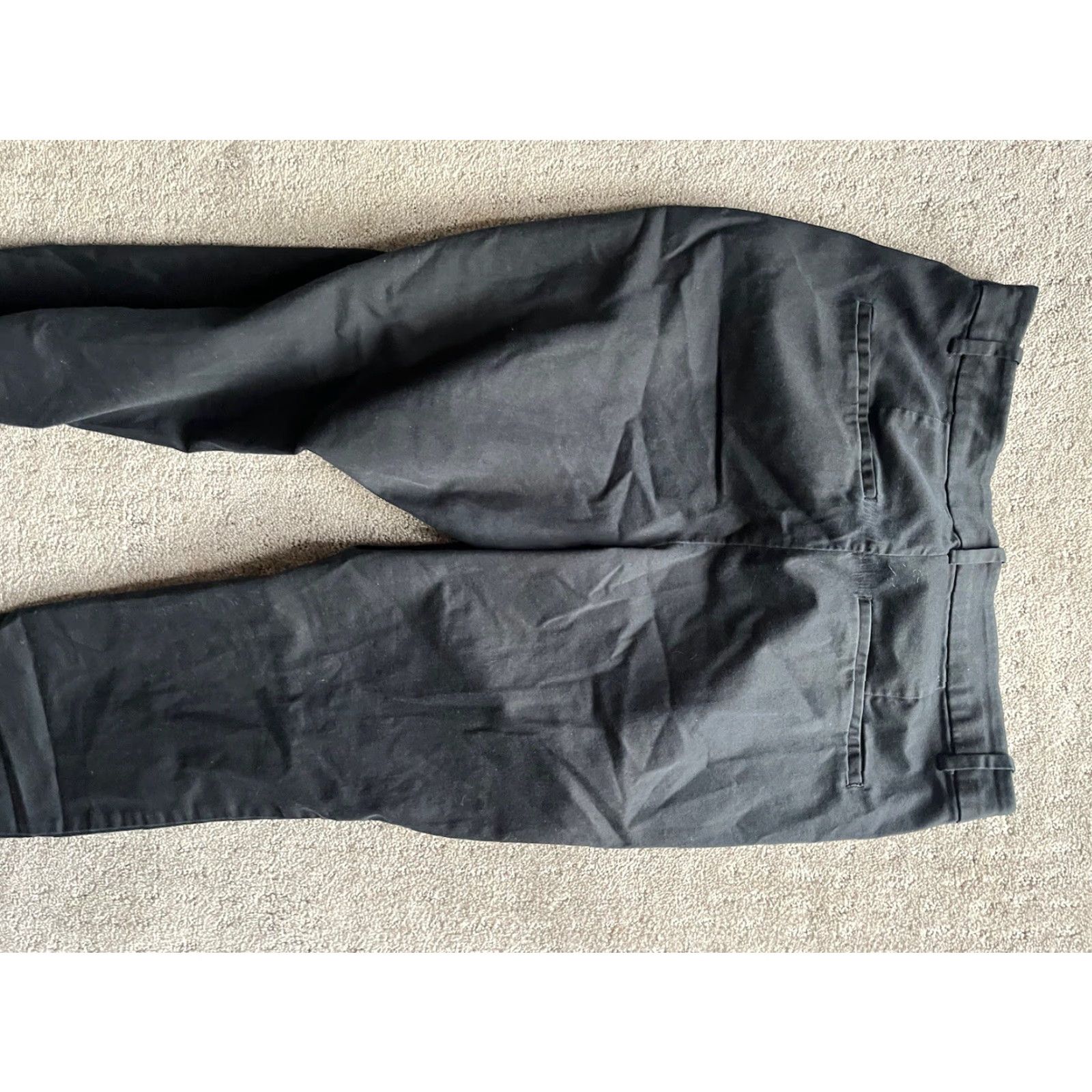 H&M H&M Dress Pants Women 14 Black Ankle Zip Pull-On Side Zip Regular Fit Business Casual Trousers Women Size 36" / US 14 / IT 50 - 4 Thumbnail
