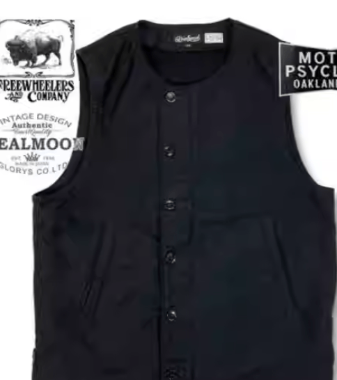 image of Freewheelers Deck Vests in Black, Men's (Size Medium)