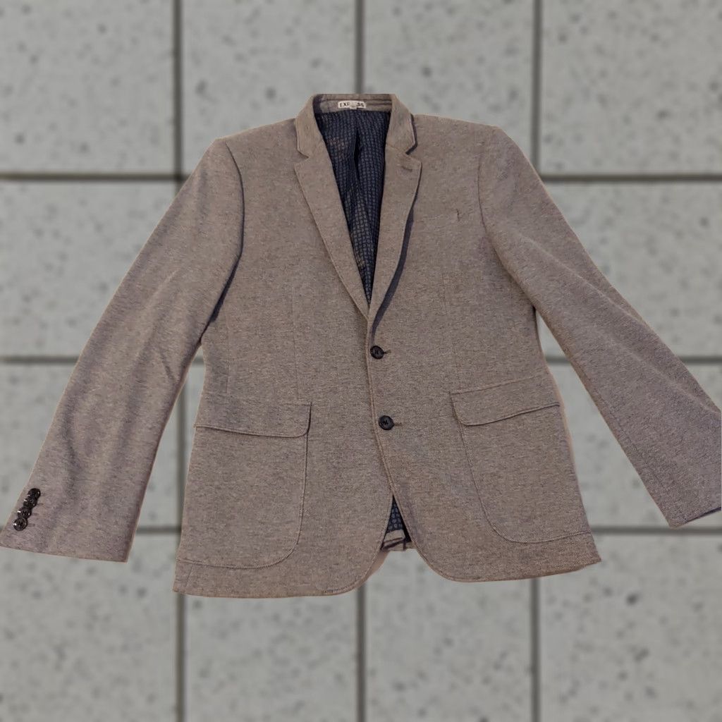 Express Express Mens Blazer Jacket 40R Gray Cotton 2 Piece Cotton Blazer Mens Regular Size 40 Gray Express Jacket Blazer Mens 40R Gray Cotton 2 Piece Blazer Size 40R - 1 Thumbnail