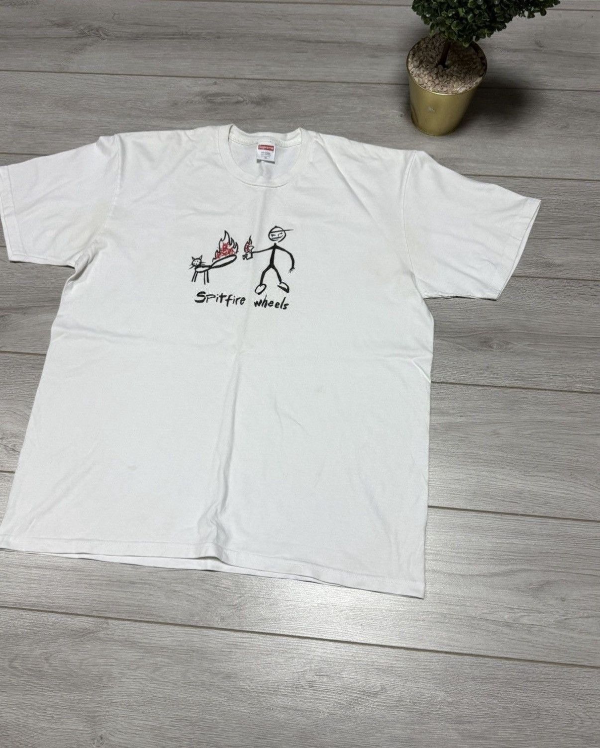 Supreme 18 SS Supreme Spitfire Cat T-shirt fire Size US XL / EU 56 / 4 - 5 Thumbnail