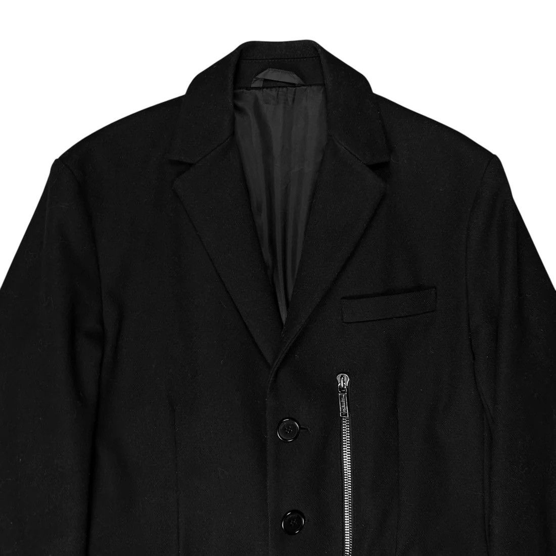 Dirk Bikkembergs Dirk Bikkembergs L-Zip Wool Coat Size US L / EU 52-54 / 3 - 4 Thumbnail