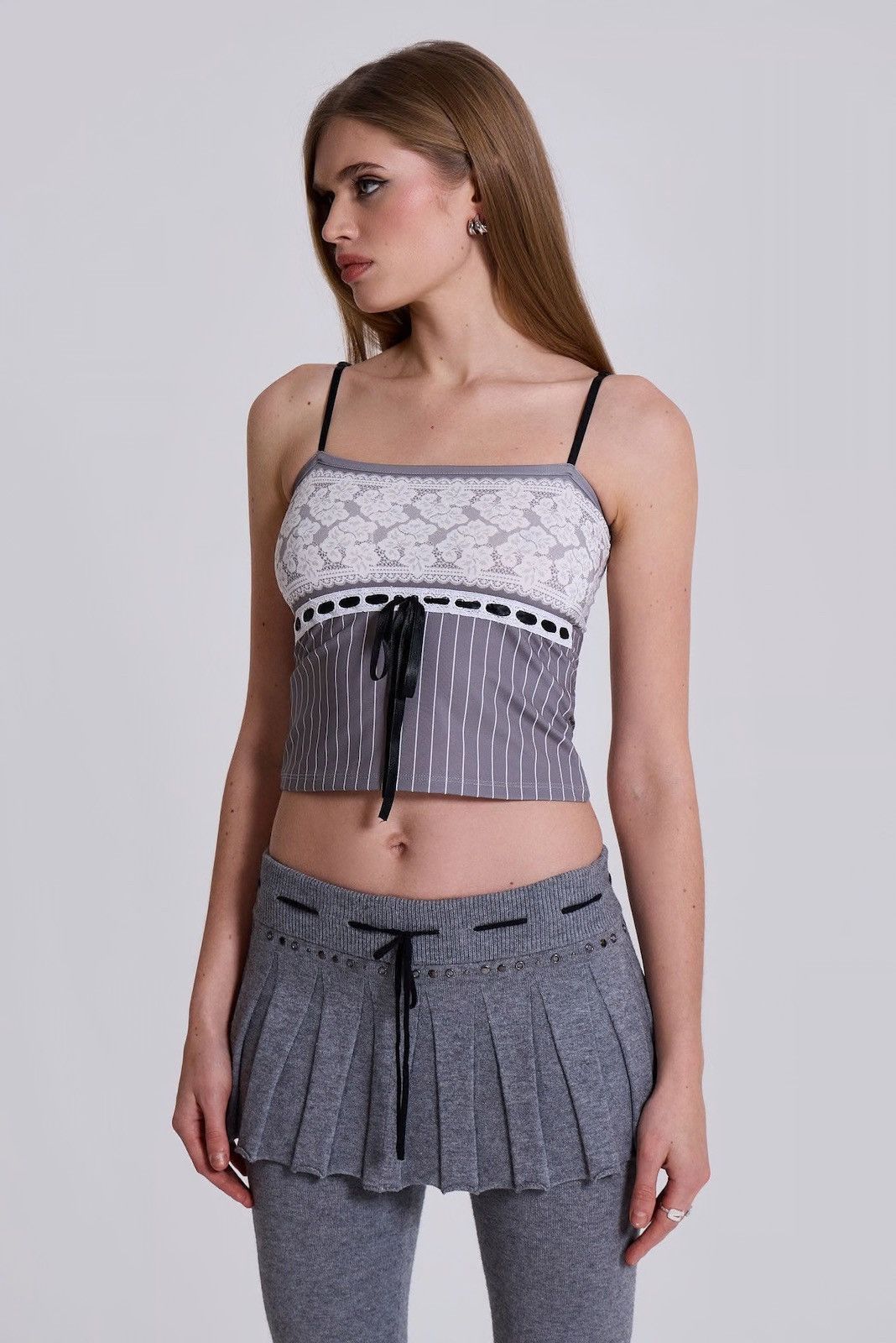 Jaded London Thursday Pinstripe Cami Top Jaded London Size XS / US 0-2 / IT 36-38 - 1 Thumbnail