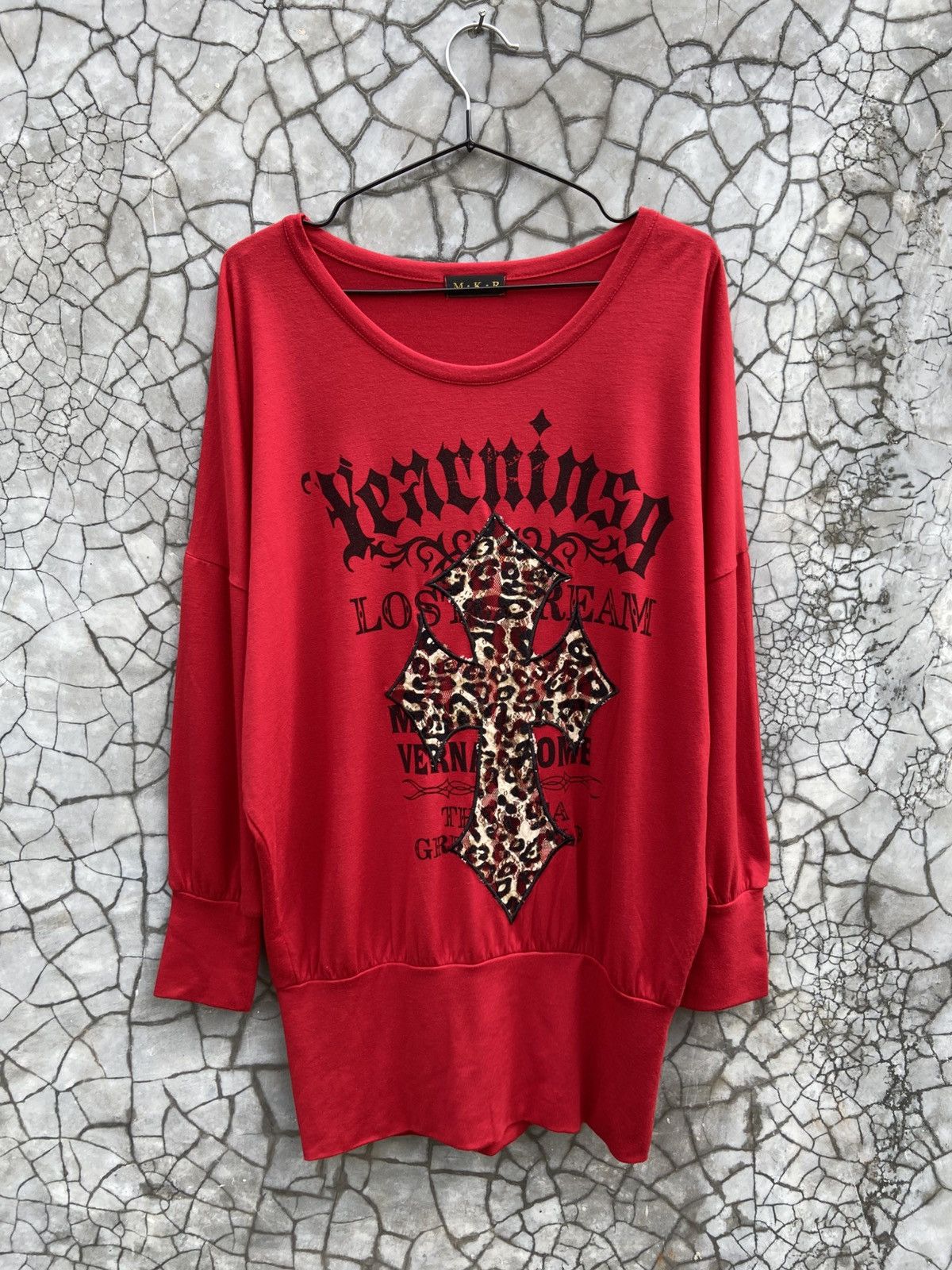 If Six Was Nine × Japanese Brand × Le Grande Bleu (L.G.B.) M.K.R Poem CH Cross Gothic Punk Rock Leopard Longsleeve Size M / US 6-8 / IT 42-44 - 2 Thumbnail