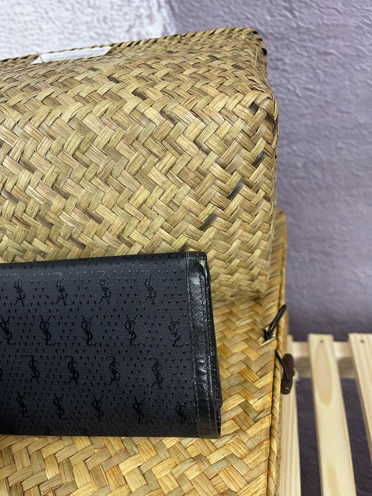 Vintage Yves Saint Laurent Paris monogram canvas leather wallet Size ONE SIZE - 7 Thumbnail