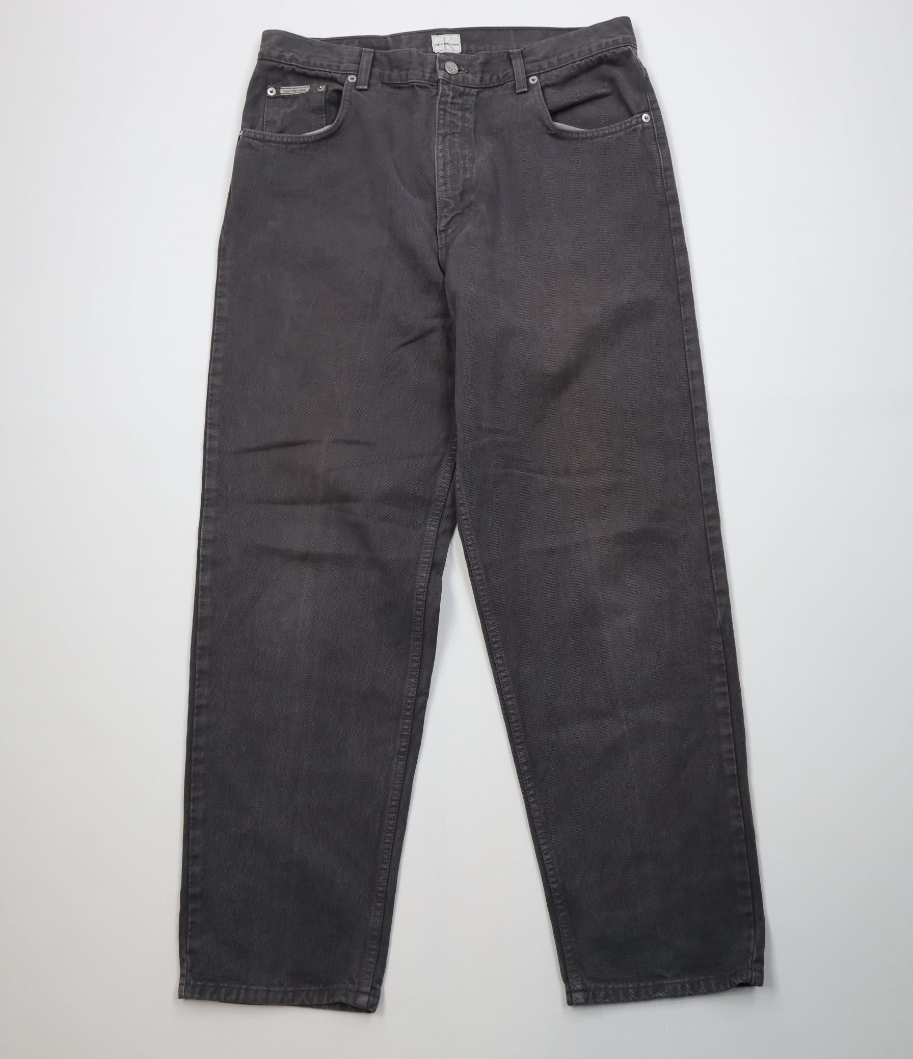 Calvin Klein Vintage 90s Y2K Calvin Klein Tapered Leg Denim Jeans Gray Size US 34 / EU 50 - 1 Thumbnail