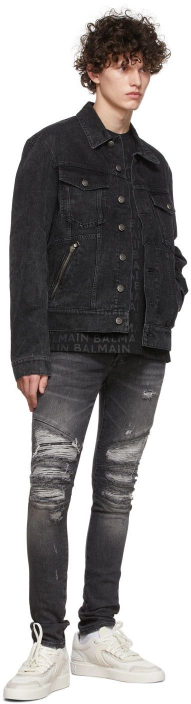 Balmain o1y0426 Denim Pant in Dark Gray Size US 31 - 4 Thumbnail