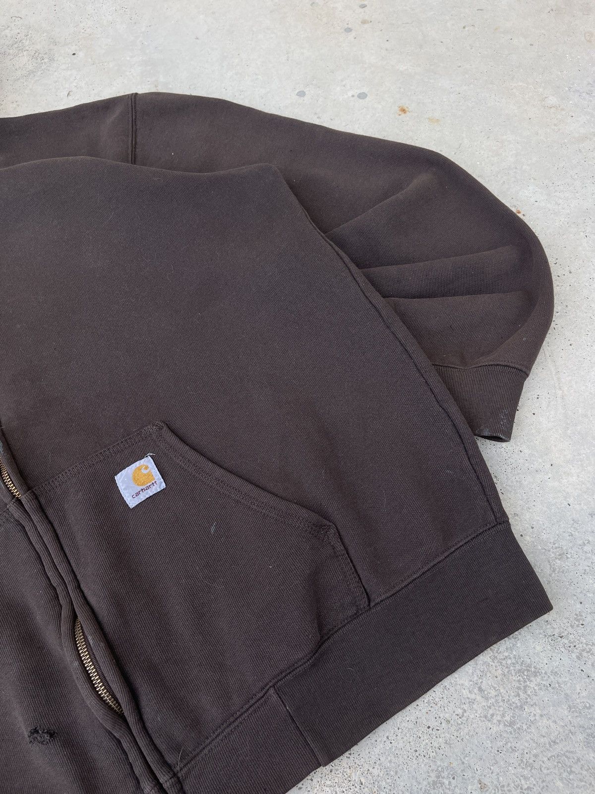 Carhartt × Vintage Distressed Carhartt Full-zipper Hoodie Size US XXL / EU 58 / 5 - 5 Thumbnail