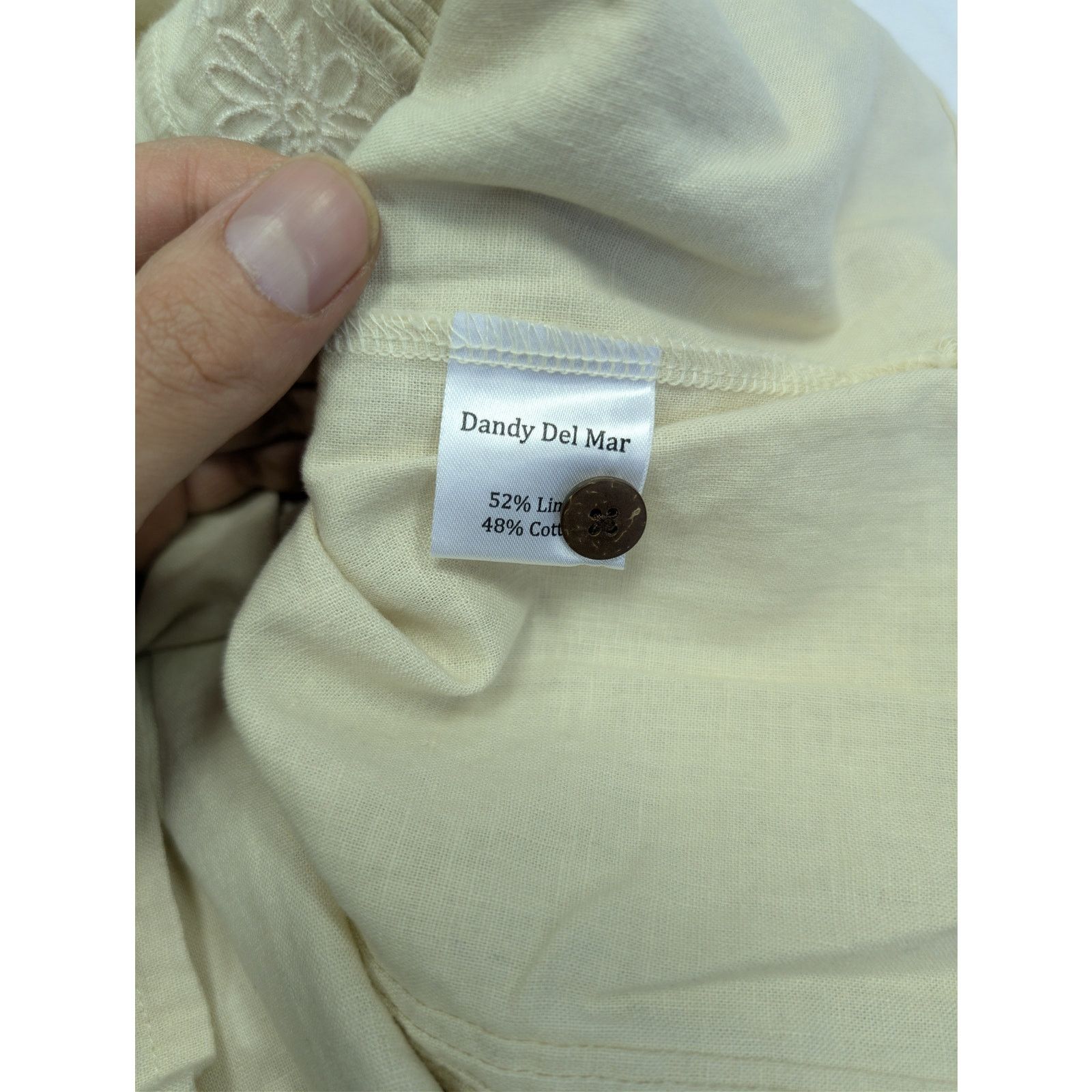 Other o1rshd1 CC20 Dandy Del Mar Brisa Linen Shirt Vintage Ivory Size US M / EU 48-50 / 2 - 16 Thumbnail