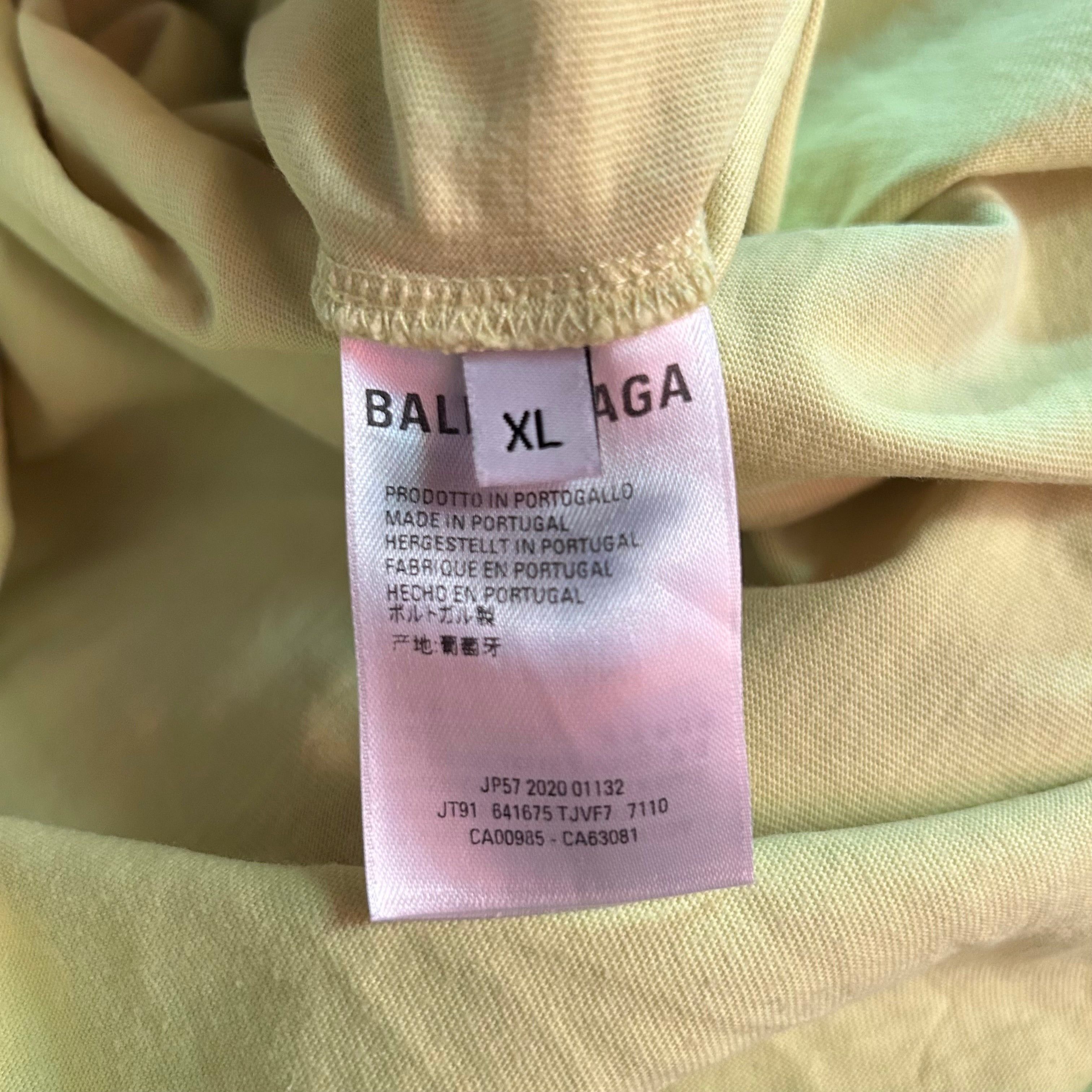 Balenciaga Balenciaga Campaign Logo Tee Neon Green Size XL Size US XL / EU 56 / 4 - 4 Thumbnail