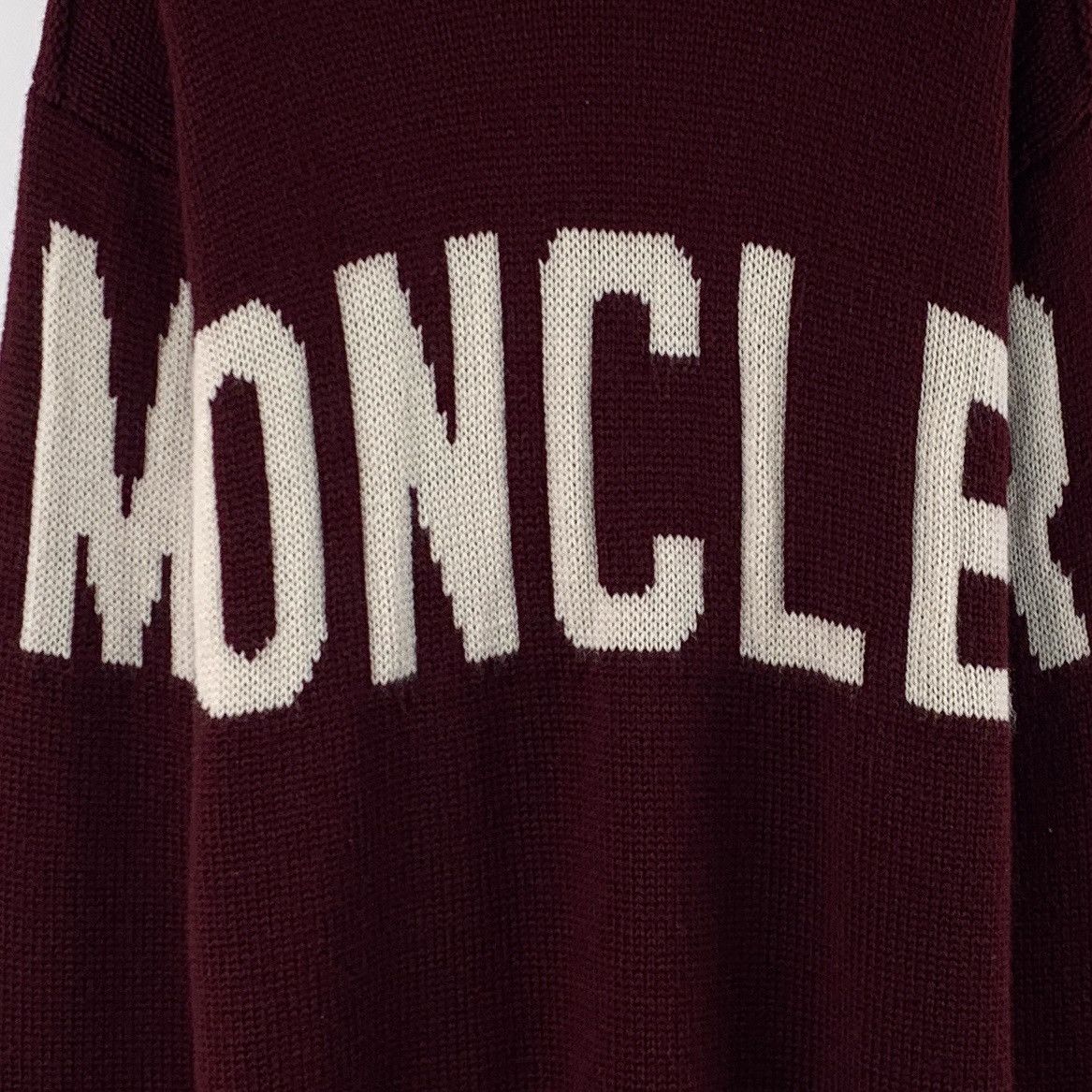 Moncler Moncler Burgundy Long Sleeve Knit Sweater K26WX Size US L / EU 52-54 / 3 - 4 Thumbnail