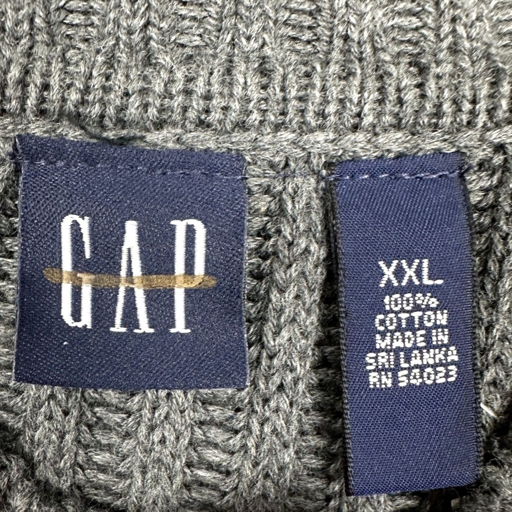 Gap GAP Sweater Men XXL Ribbed Knit Crew Neck Gray Red Stripe Pullover Casual Knitwear All Seasons Mens Size US XXL / EU 58 / 5 - 4 Thumbnail