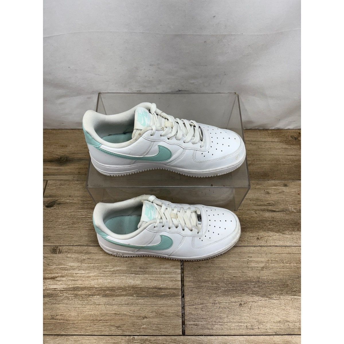 Nike Nike Airforces 1 Low white teal Leather sneakers Size US 8 / IT 38 - 5 Thumbnail