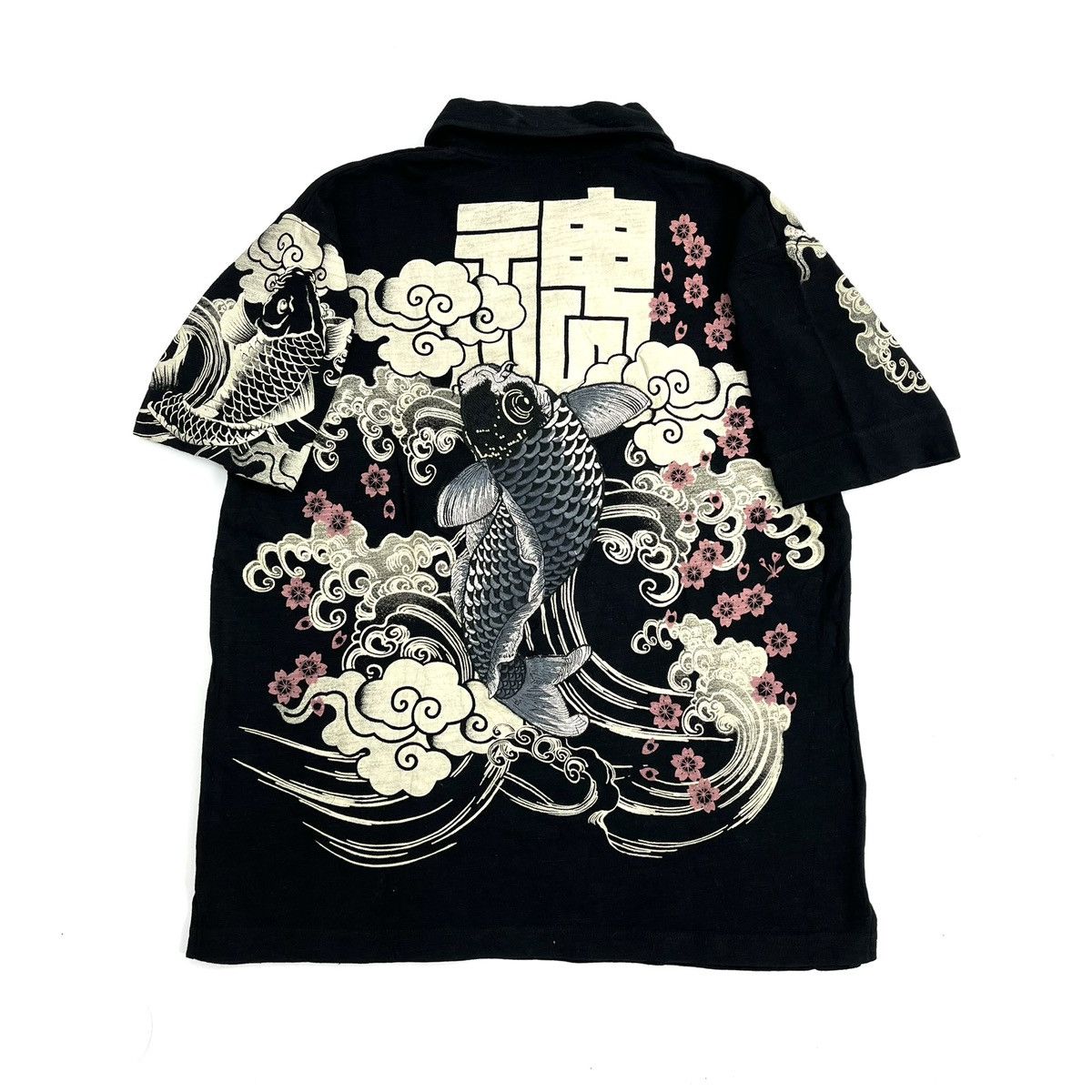Bullet Noise Vintage Karakuri Tamashii Koi Japanese Polo Shirt Ed Hardy Size US L / EU 52-54 / 3 - 1 Thumbnail