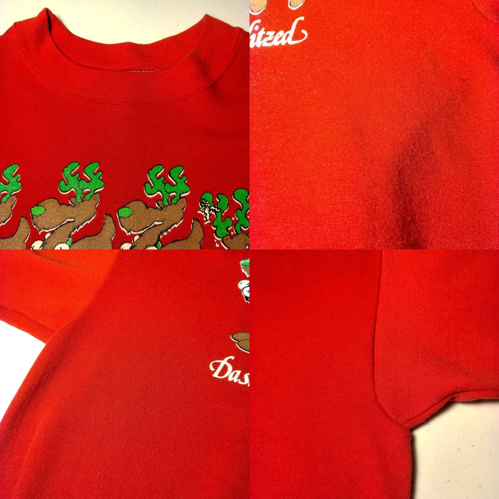 Vintage VINTAGE TNT by Trau Loevner Reindeer Christmas Sweatshirt XL Red Crewneck Mens Pullover Knit Graphic Print Funny Size US XL / EU 56 / 4 - 8 Thumbnail