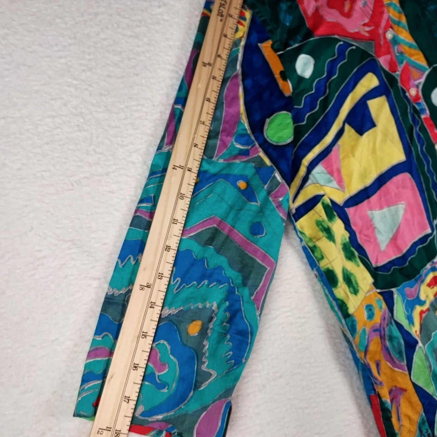 Ralph Lauren Lauren Ralph Lauren Blouse Women Small Colorful Patchwork Abstract Print Cotton Button Accents Regular Fit Multicolor Summer Casual Size S / US 4 / IT 40 - 4 Thumbnail