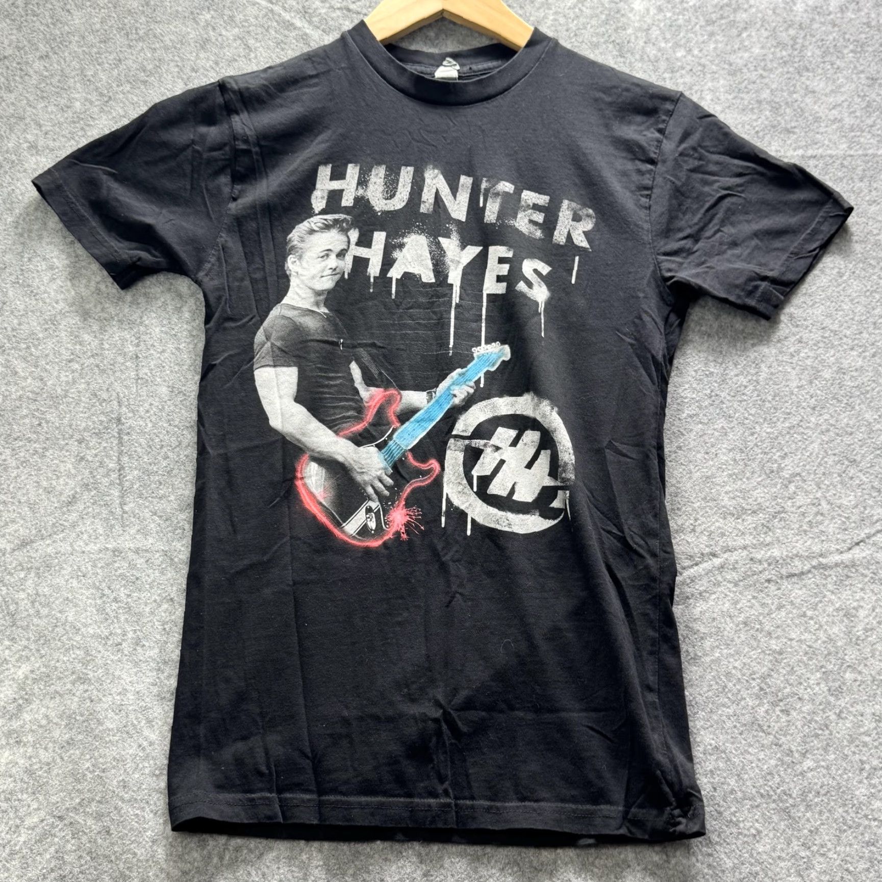 Hunter Hunter Hayes Shirt Mens Small Black Tattoo Your Name Tour Graphic Tee FM Rocks Size US S / EU 44-46 / 1 - 2 Thumbnail