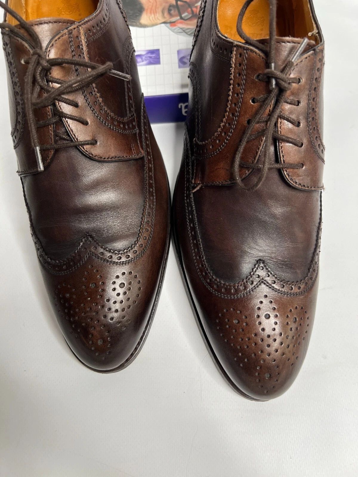 Berwick 1707 Berwick 1707 Chocolate Brown Leather Brogues Shoes 11 US Size US 11 / EU 44 - 11 Thumbnail