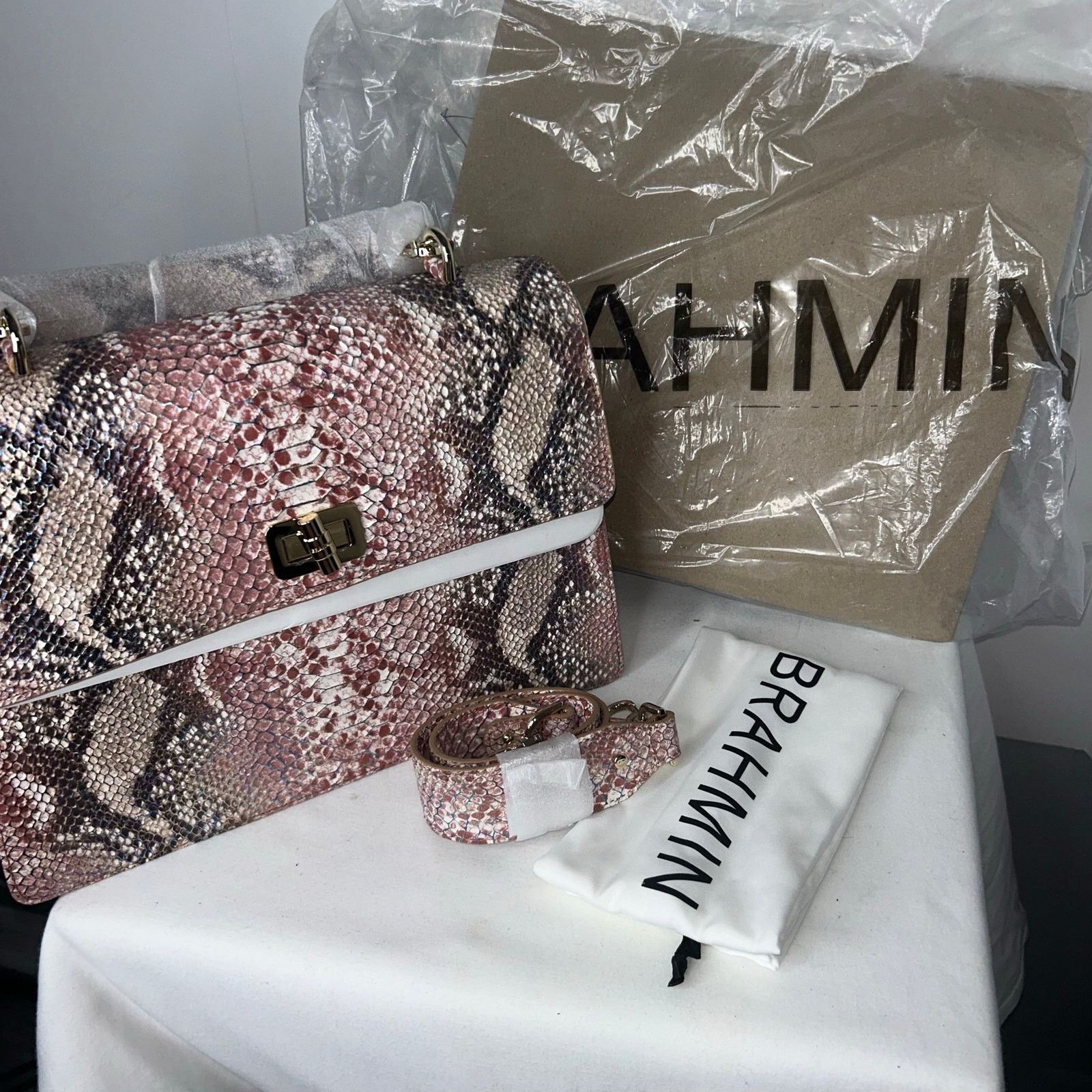 BRAHMIN Brahmin Hallie Multi Skyterra Snake Leather Shoulder Bag NWT Size ONE SIZE - 3 Thumbnail