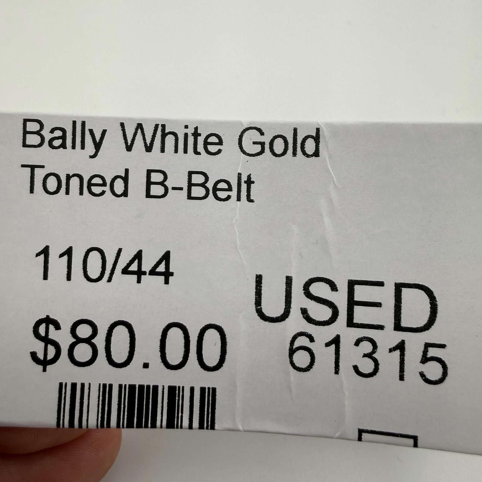 Bally Bally White Gold Toned B-Belt 110/44 Used Size ONE SIZE - 11 Thumbnail