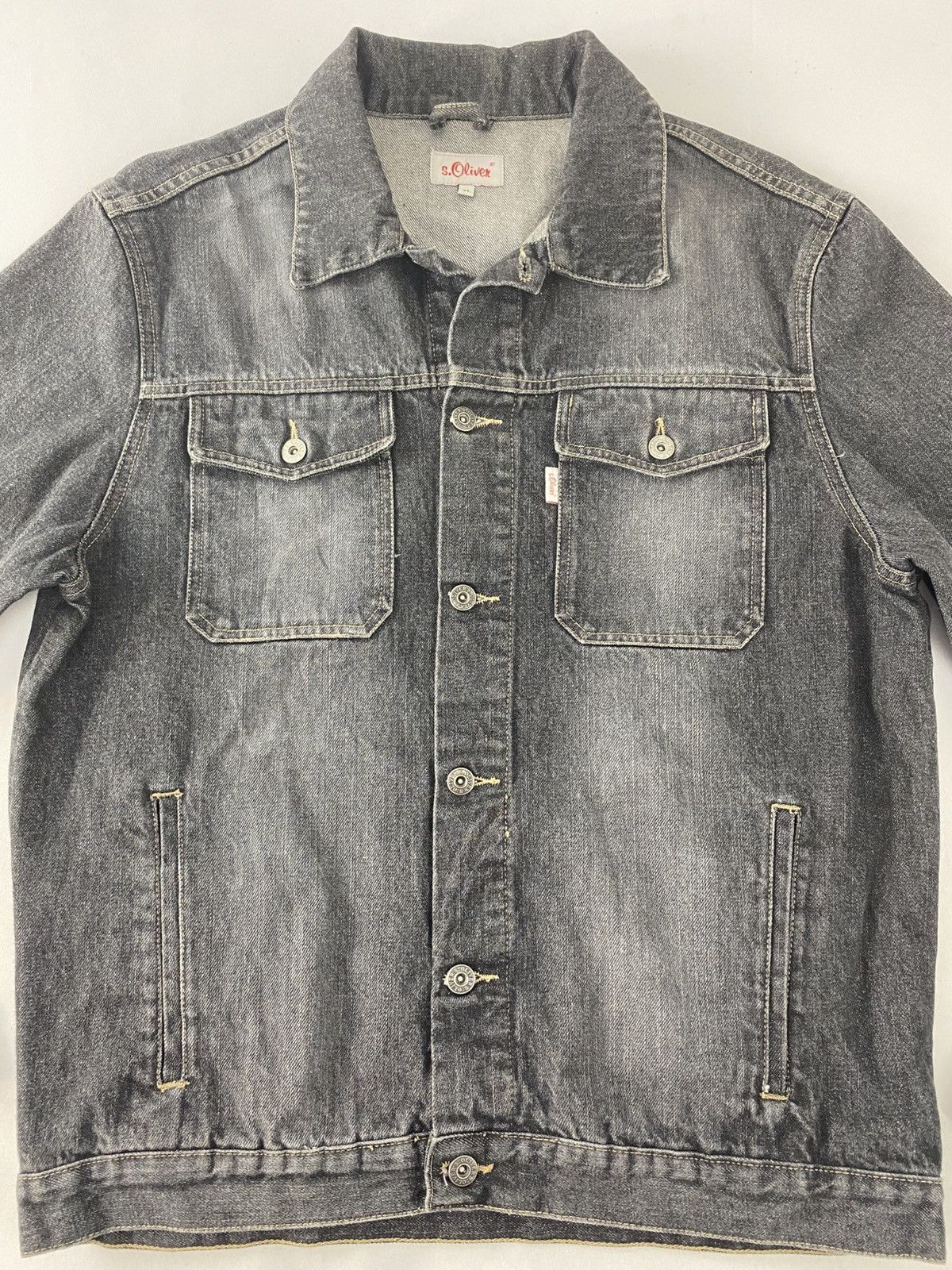 s.Oliver Hype S.Oliver Black Denim Jeans Trucker Jacket Size US XL / EU 56 / 4 - 3 Thumbnail